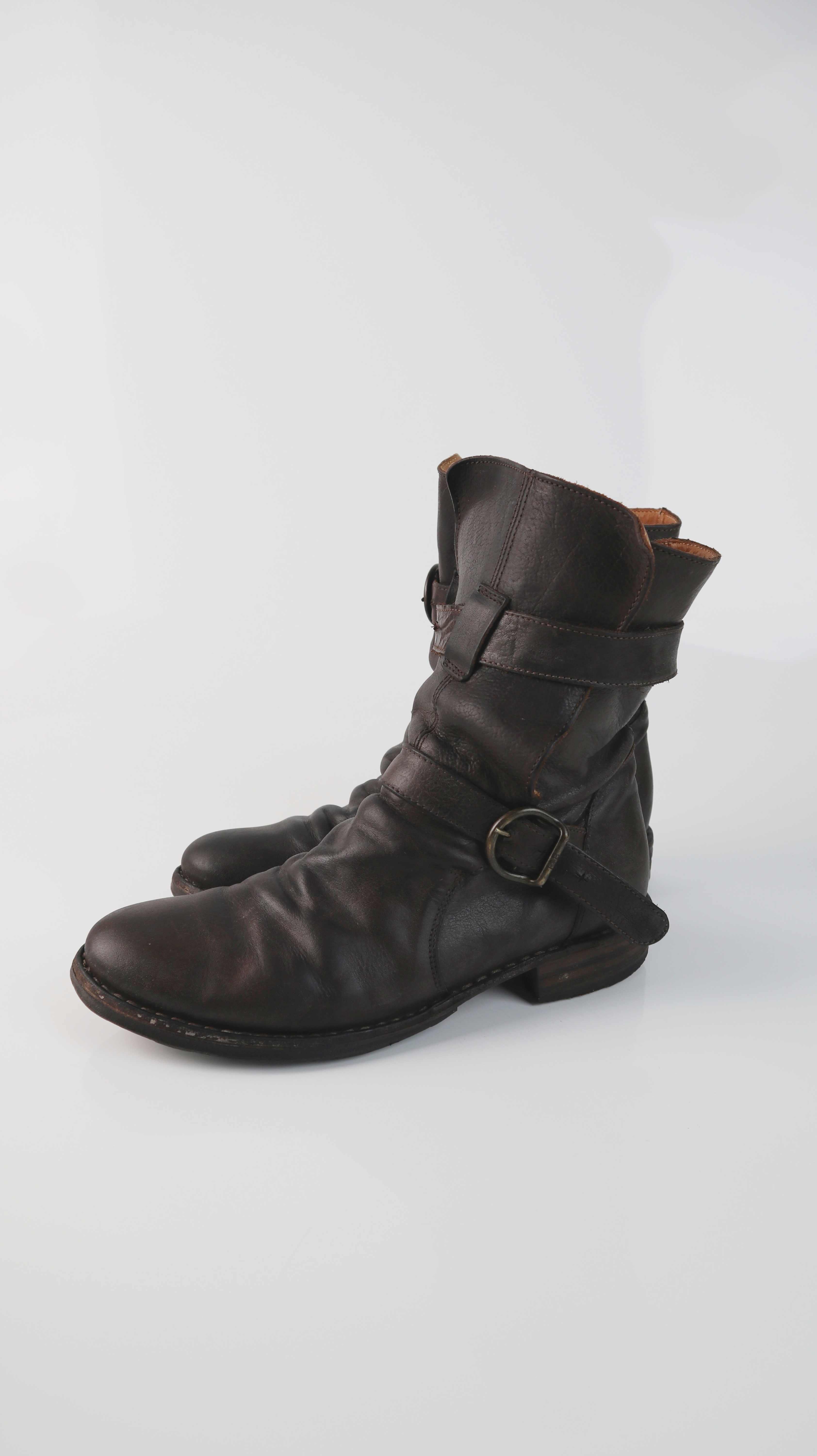 Fiorentini+Baker Stiefel Braun 39 Lederstiefel Schnalle Stiefeletten