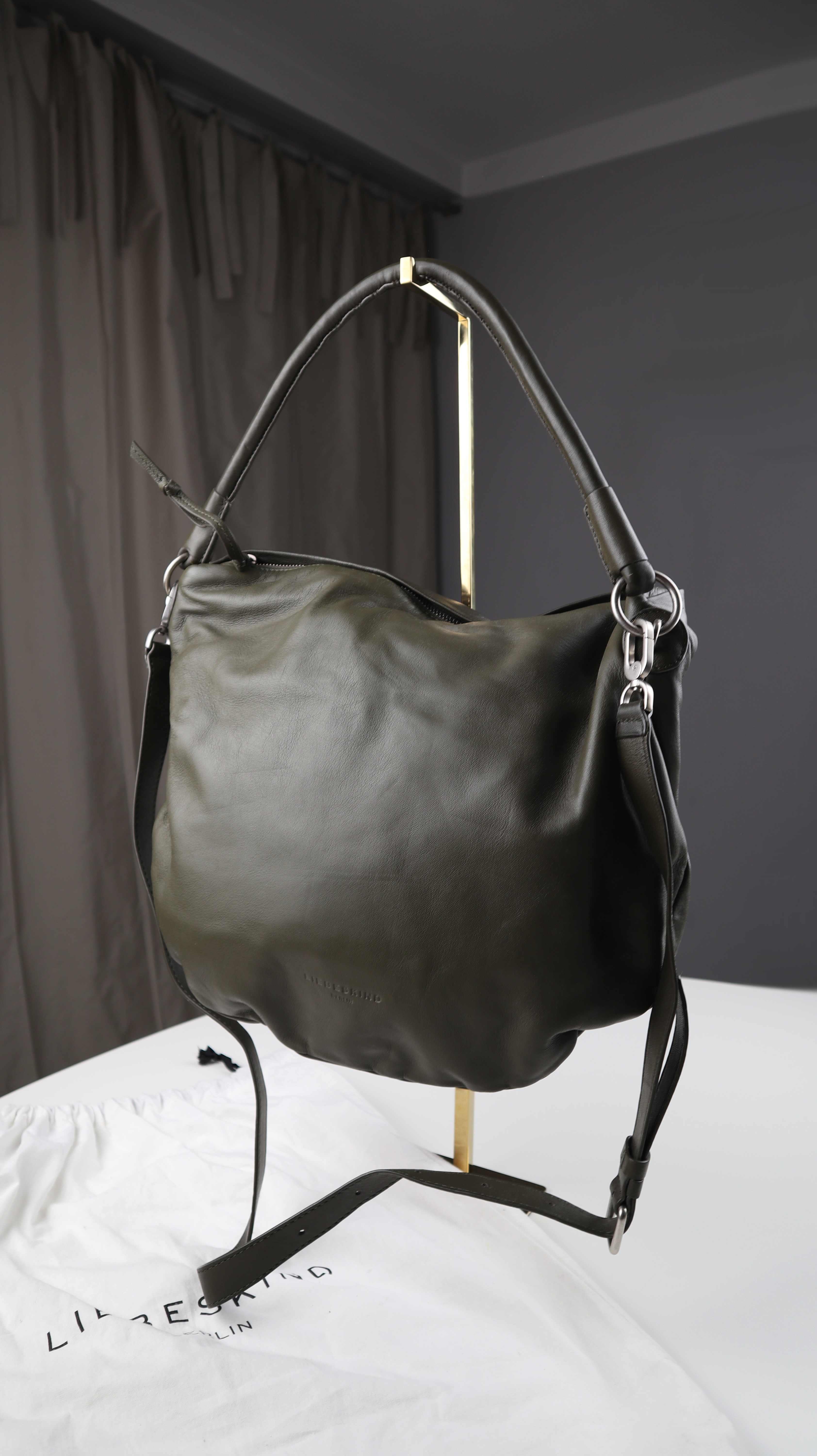 Liebeskind Tasche Ledertasche Dunkelgrün Shopper Schultertasche Umhängetasche