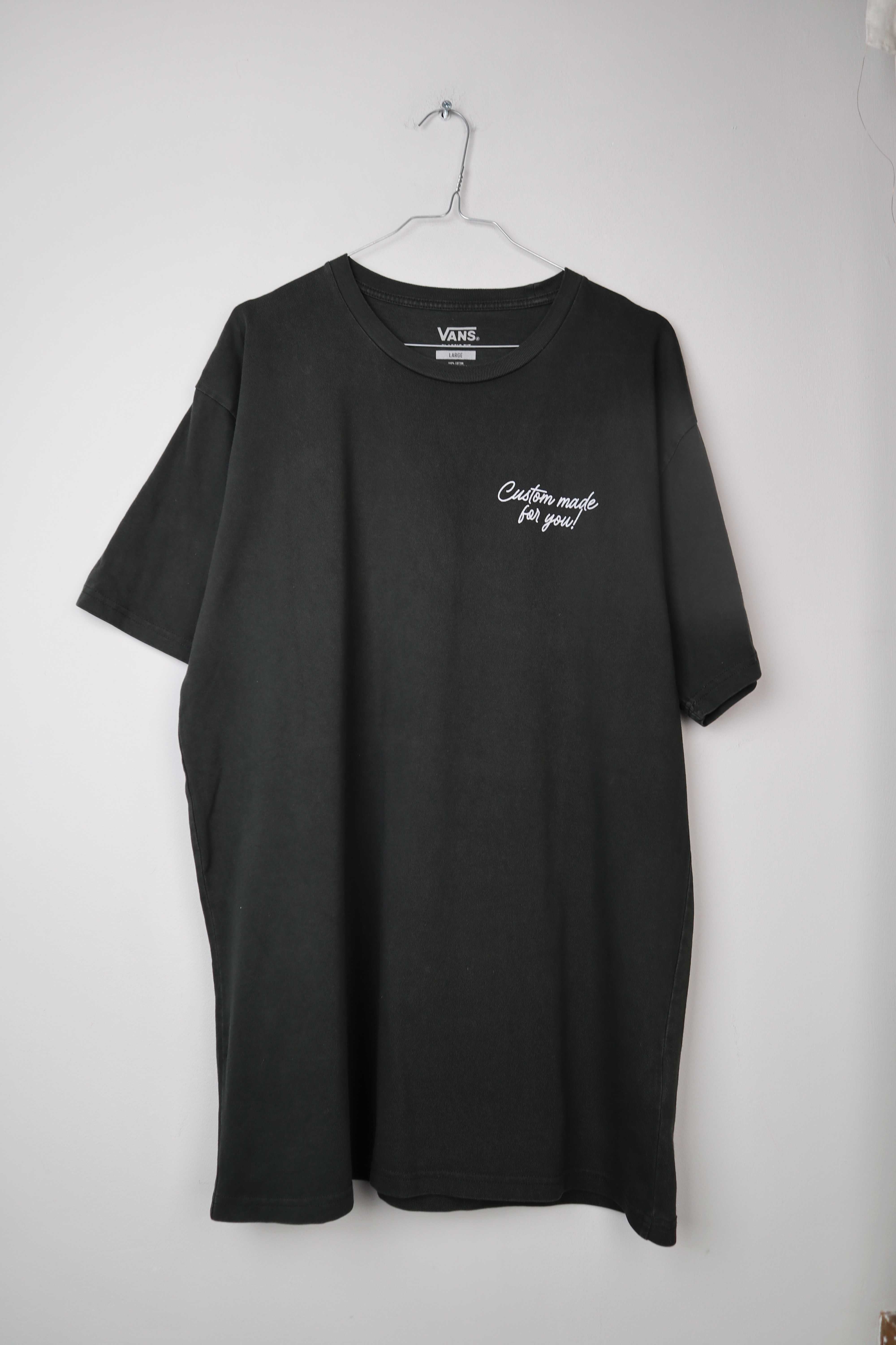 VANS Shirt T-Shirt schwarz basic L backprint bedruckt Dunkelgrau