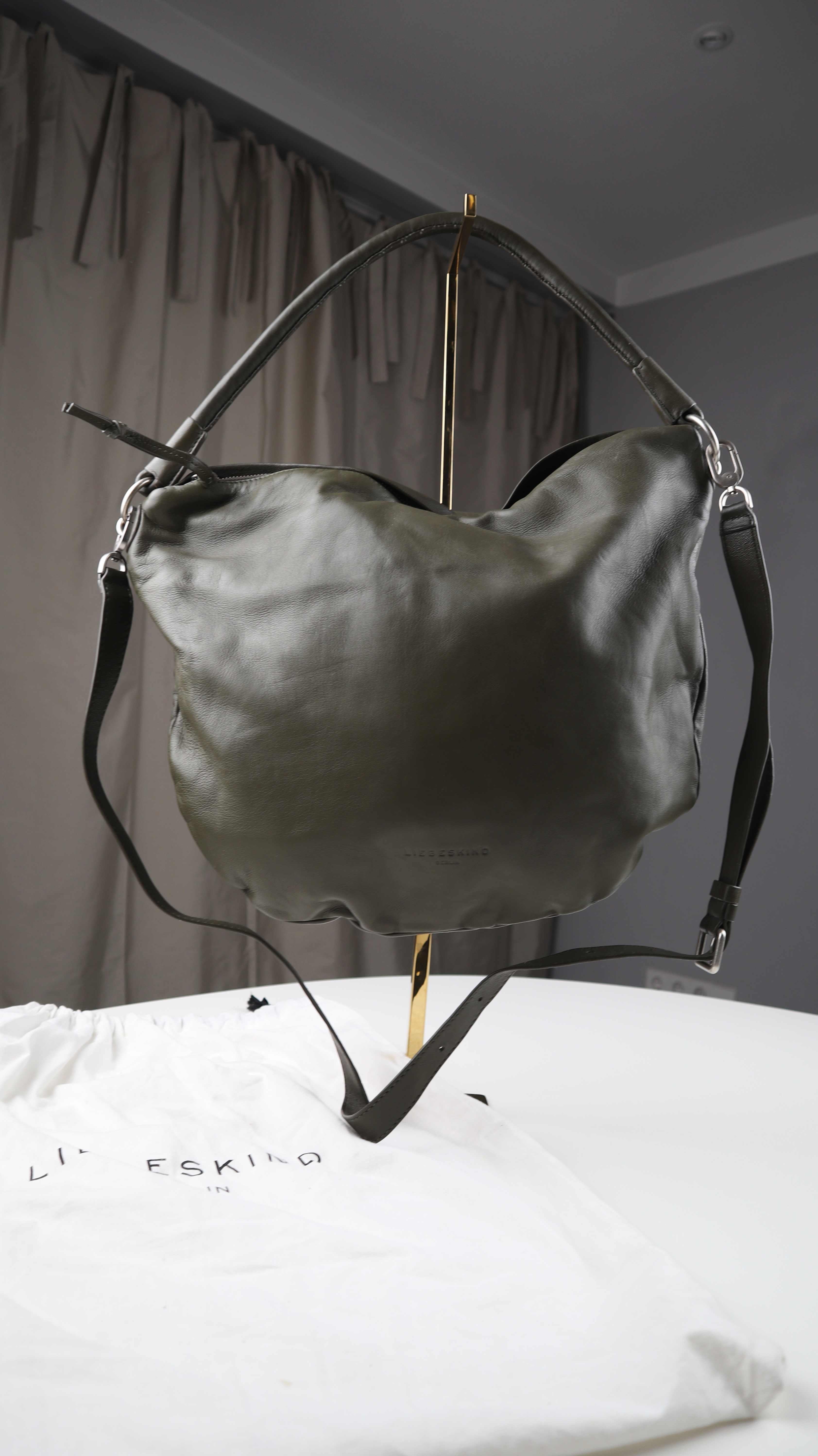 Liebeskind Tasche Ledertasche Dunkelgrün Shopper Schultertasche Umhängetasche