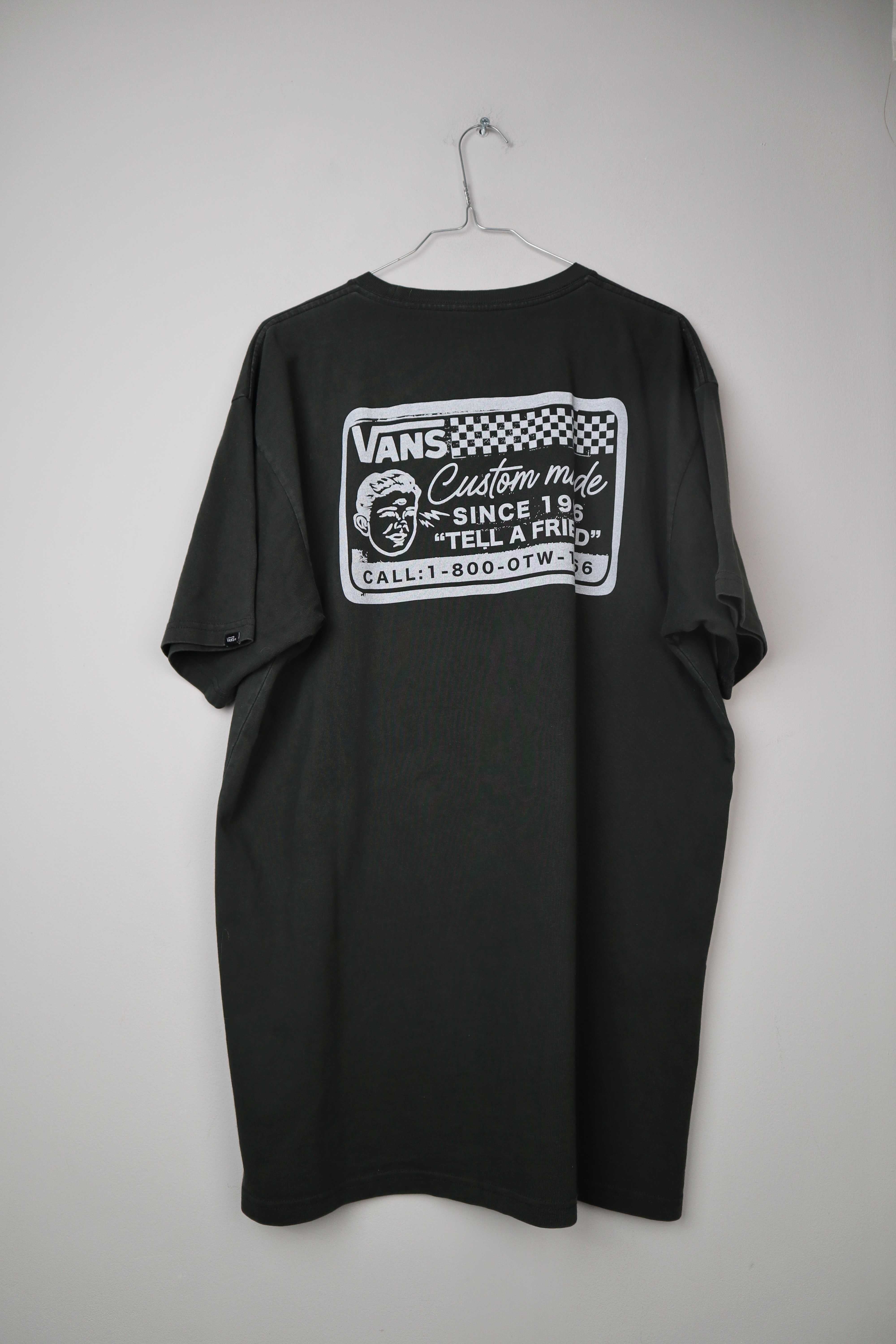 VANS Shirt T-Shirt schwarz basic L backprint bedruckt Dunkelgrau