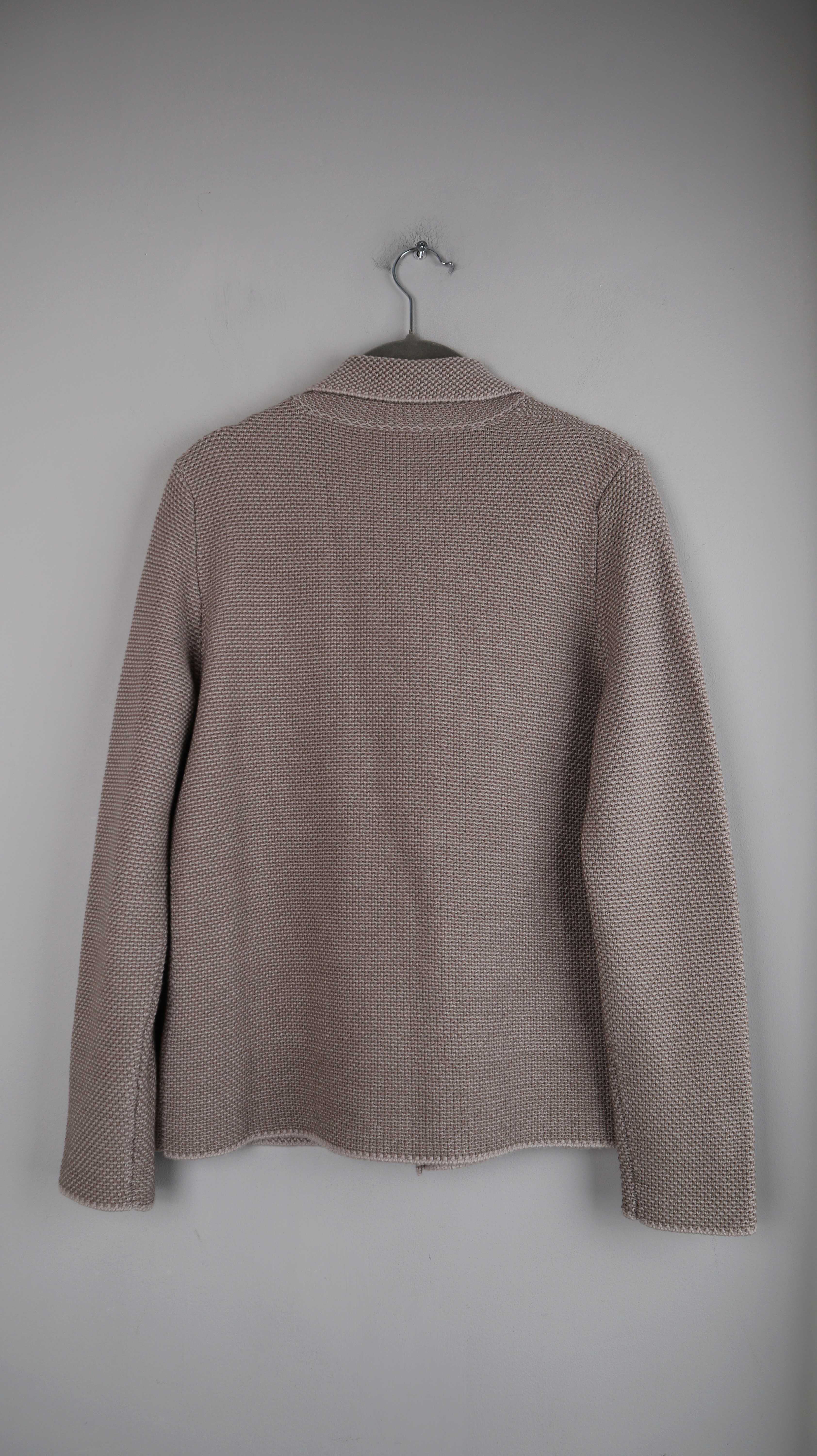 Alba Moda Jacke Strickjacke braun Beige 38 M Gestrickt Blazer