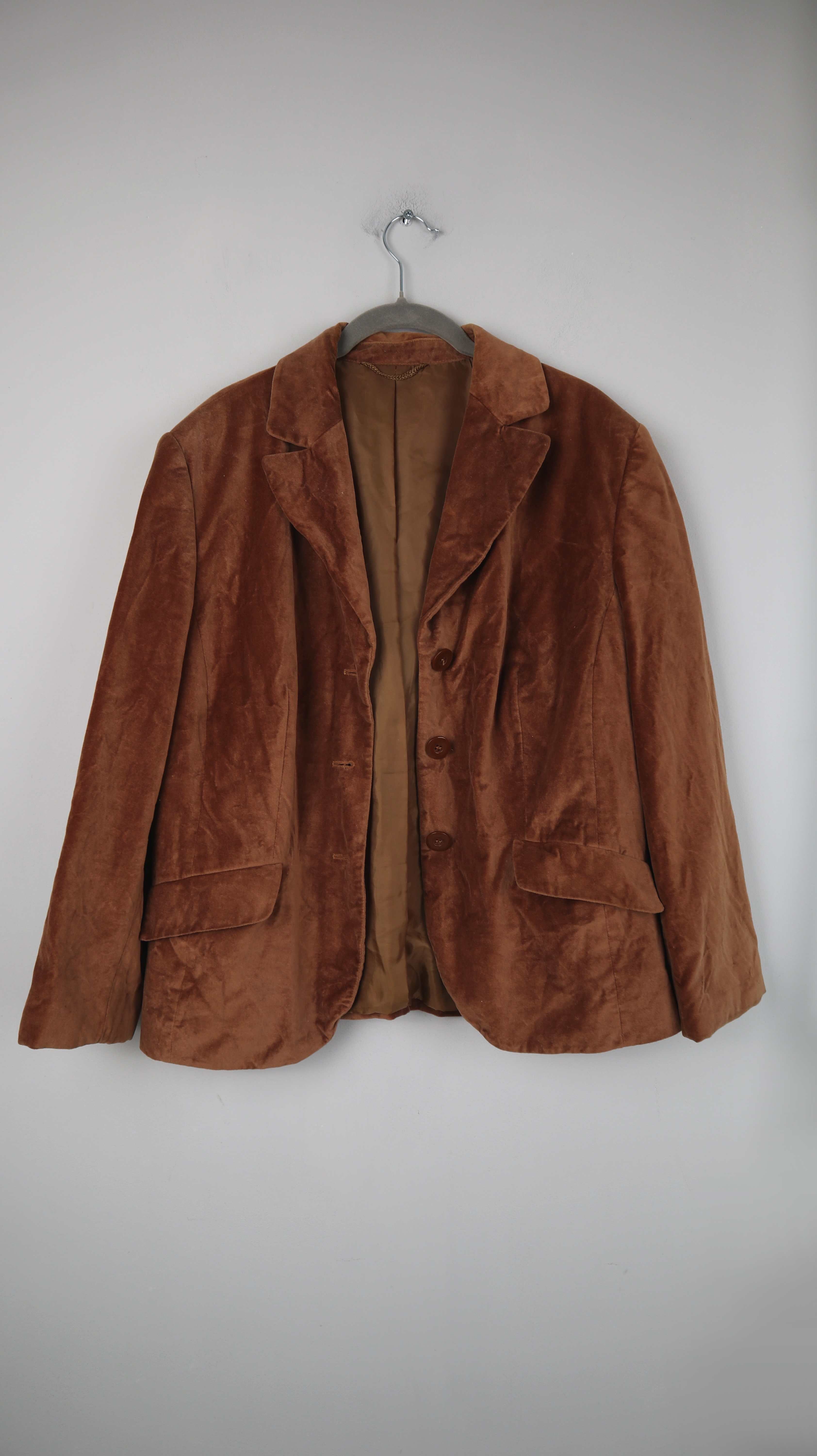 Blazer Samt braun 40 L Samtblazer Velvet Vintage