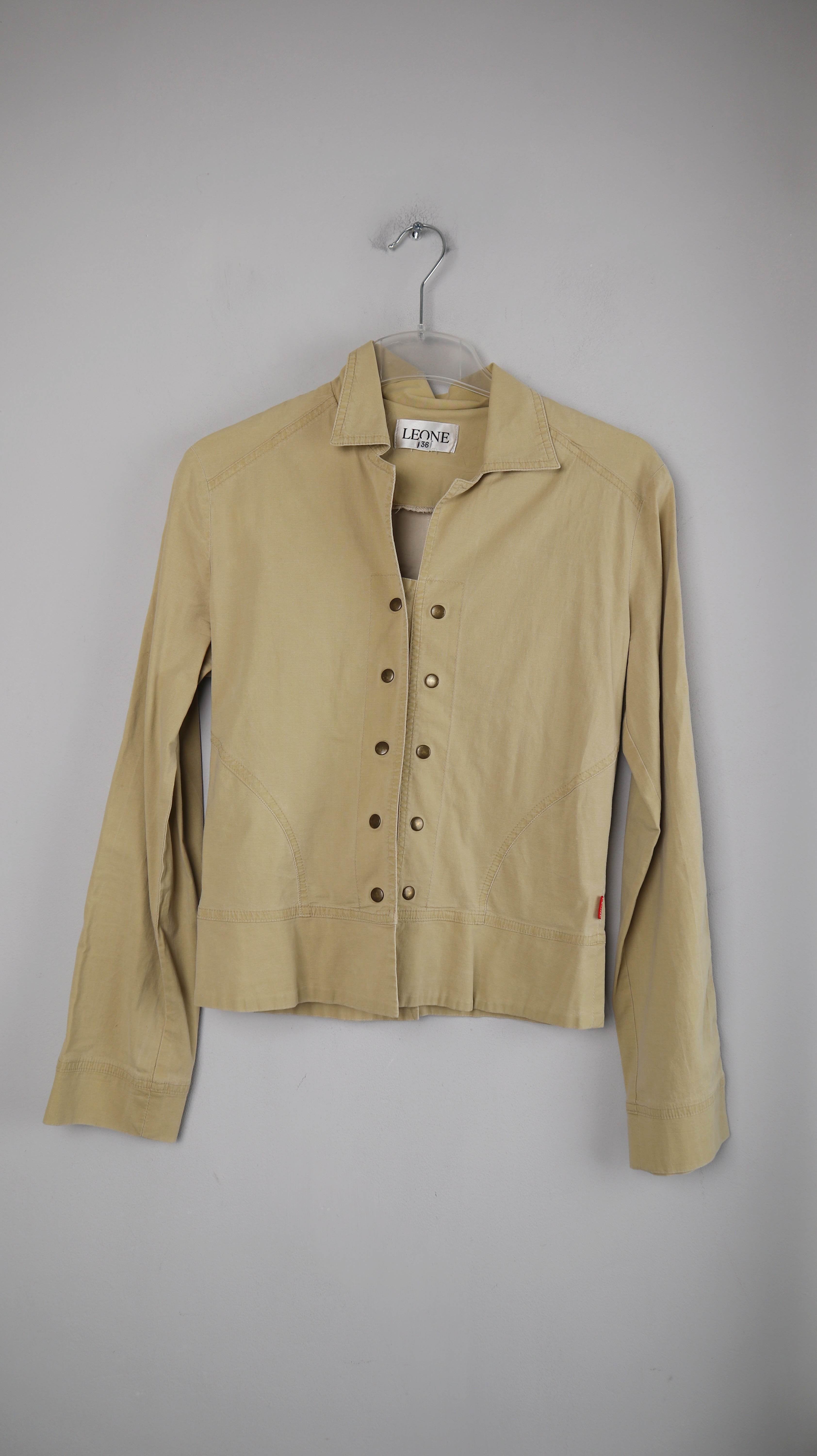 Leone Set Braun Beige Anzug 36 S Slim made in france