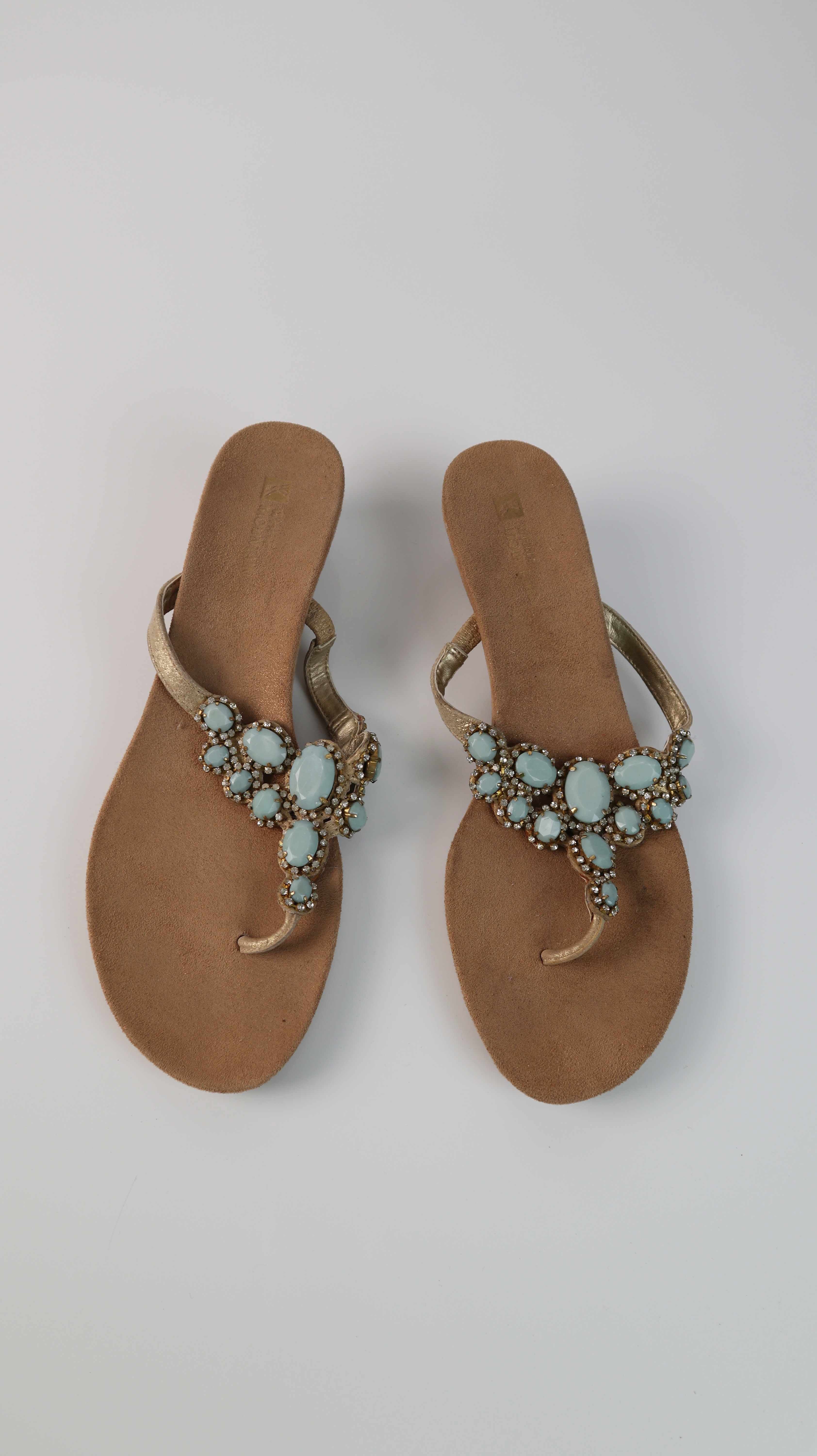 White Mountain Sandalen Slipper braun Wildledersandalen 39