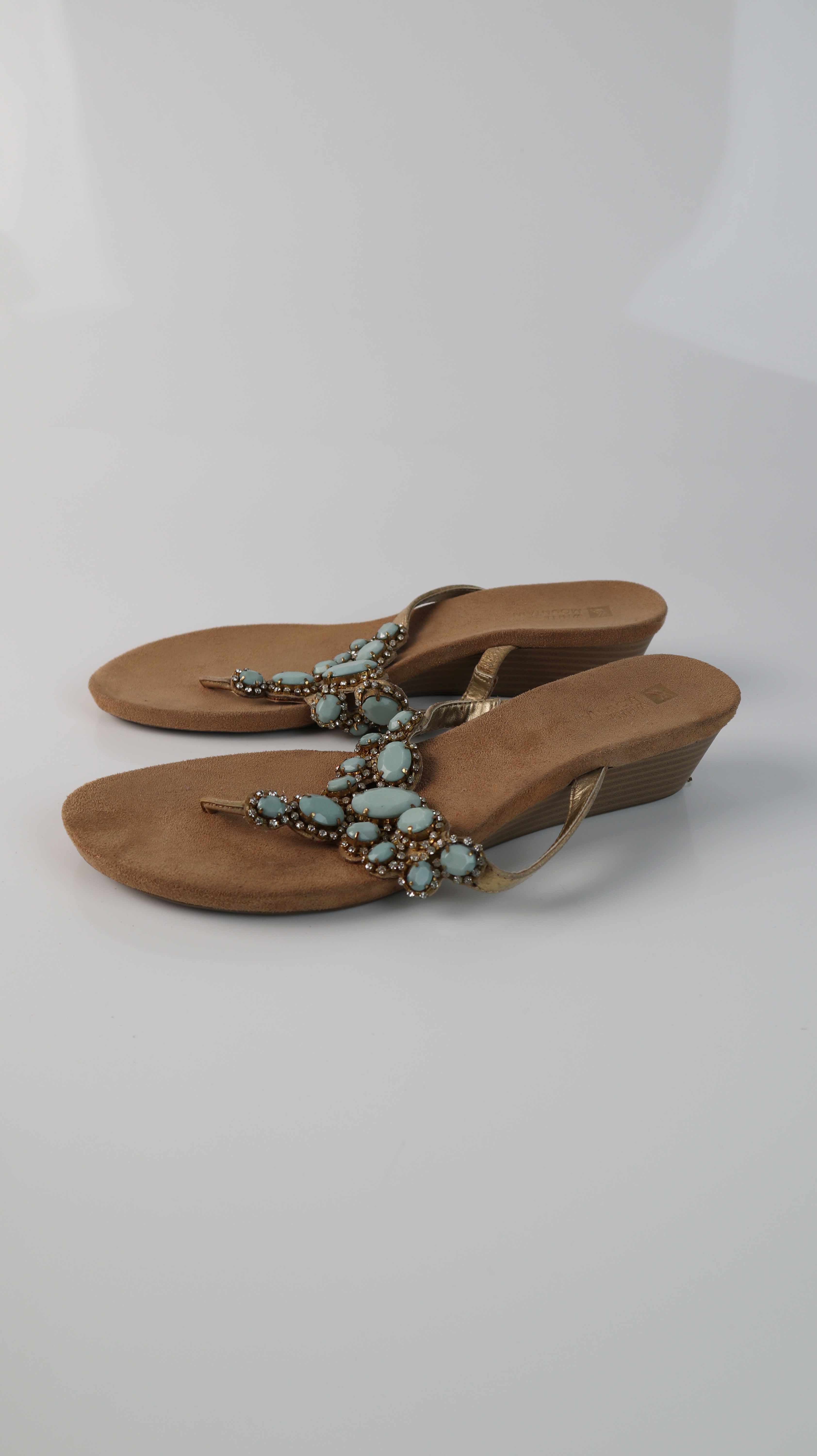 White Mountain Sandalen Slipper braun Wildledersandalen 39