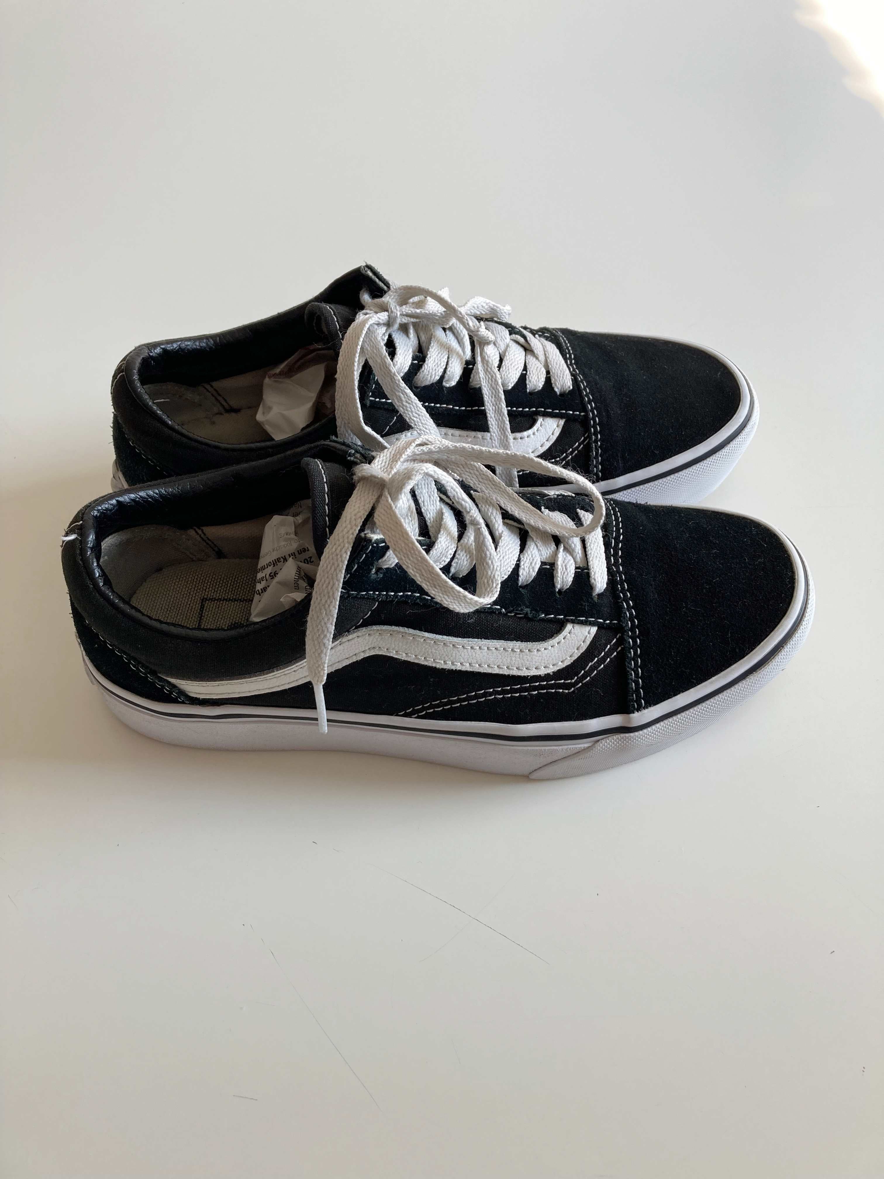 Vans Sneaker Turnschuhe schwarz weiß 38 off the wall old school