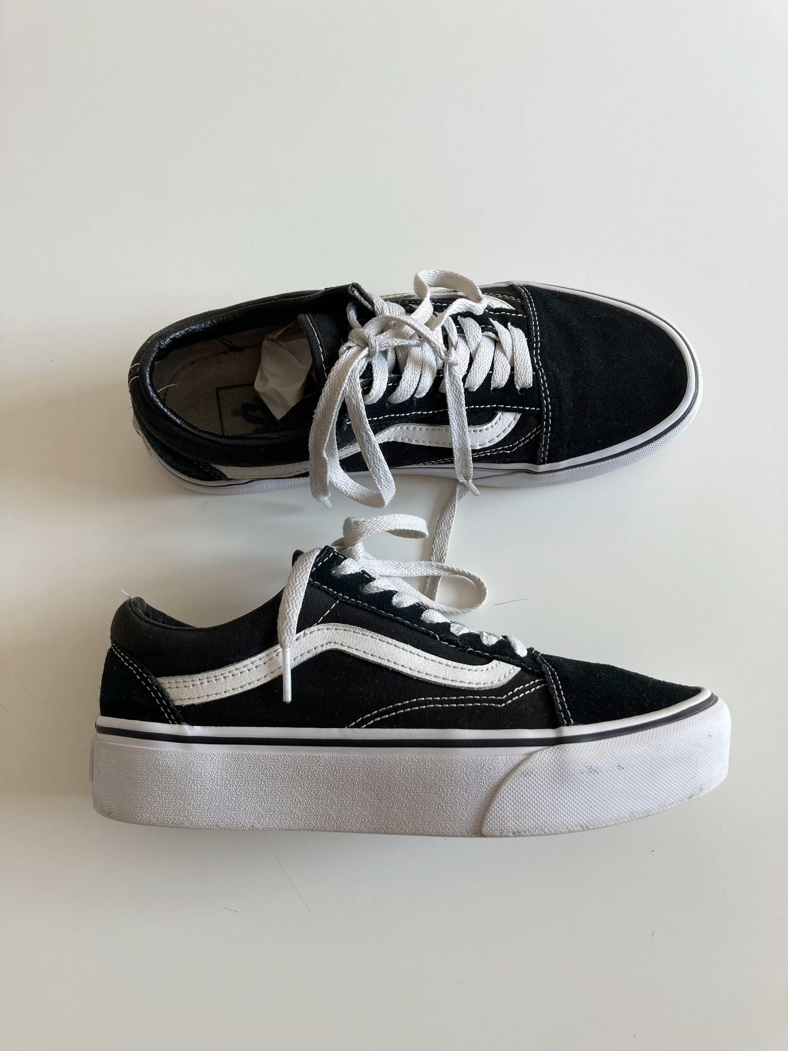 Vans Sneaker Turnschuhe schwarz weiß 38 off the wall old school