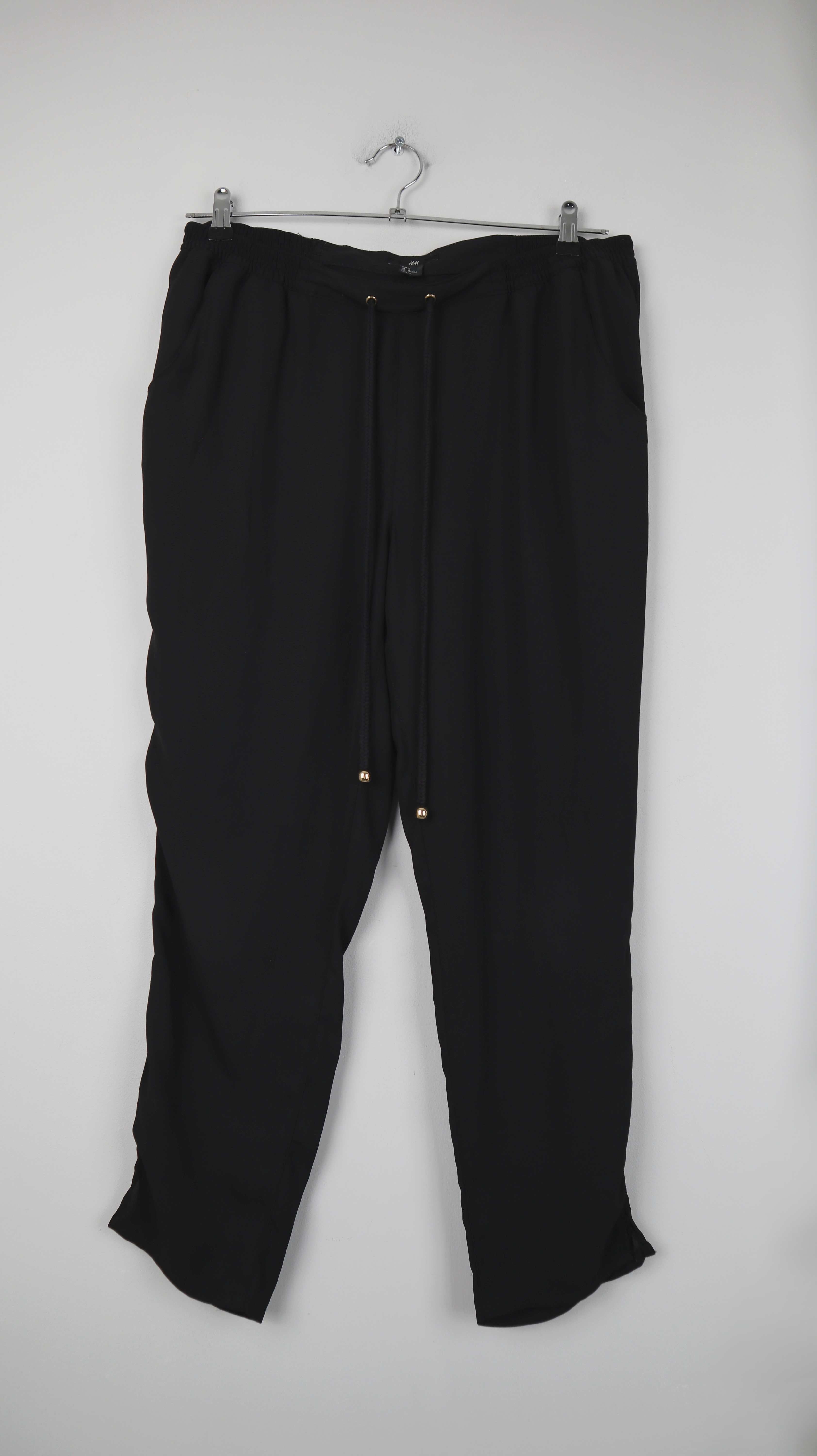 H&M Hose schwarz Chino 38 M Stoffhose Locker