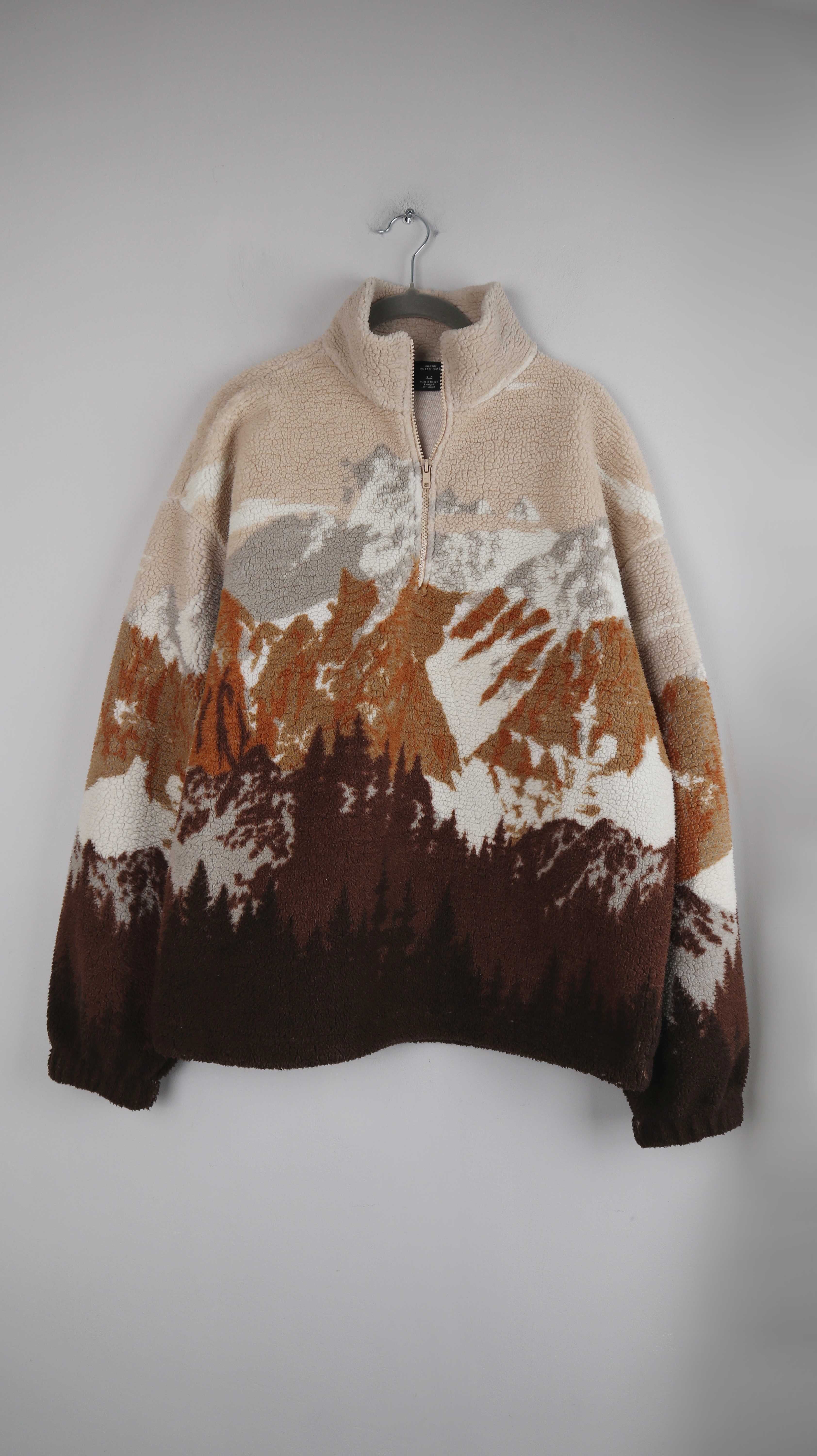 Urban Outfitters Fleecepullover beige Sweater Hoodie Zipper 36 S