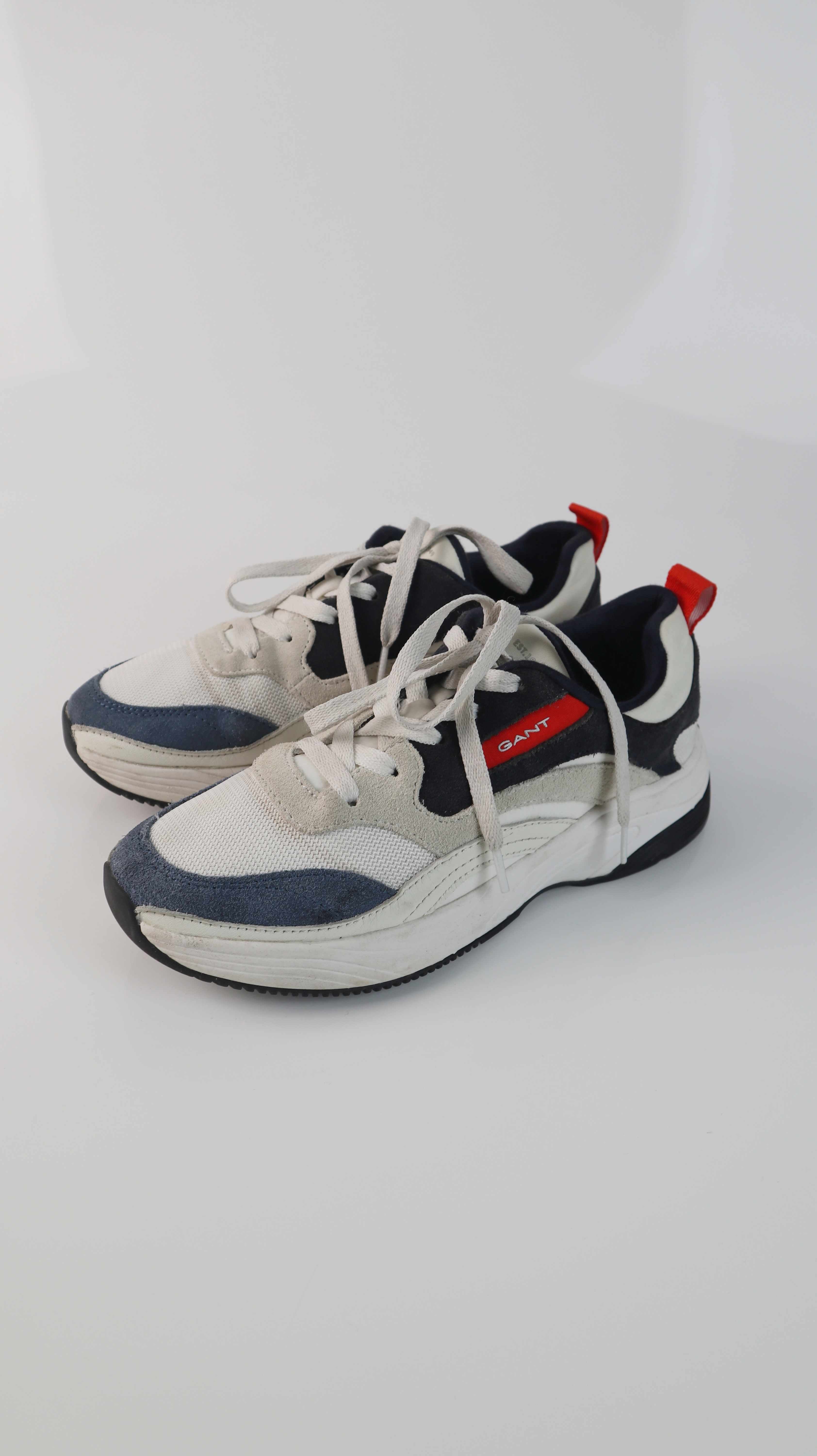 GANT Sneaker Turnschuhe 38 weiß blau rot Schnürer