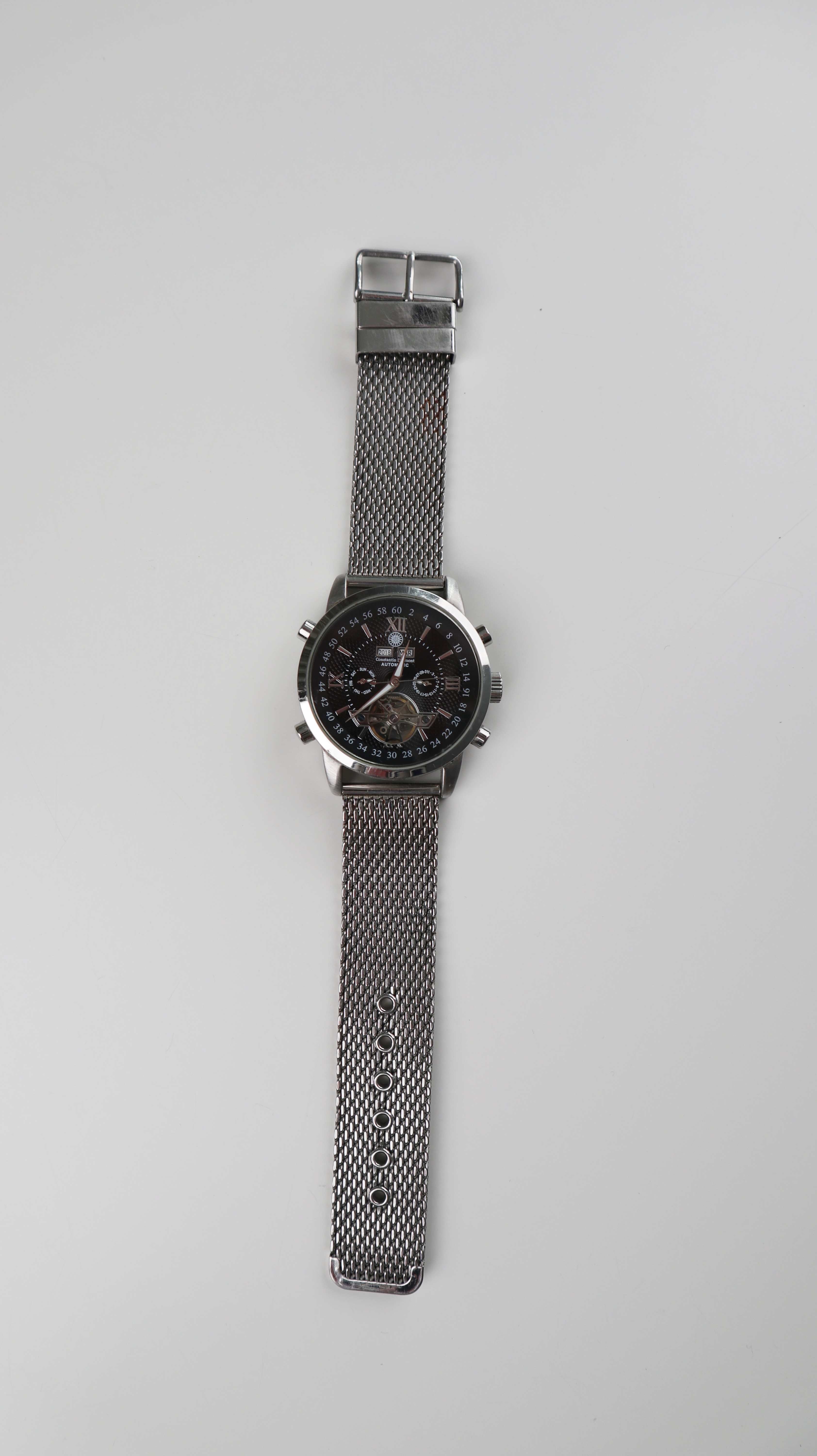 Constantin Durmont Uhr Armbanduhr Silber Chrom