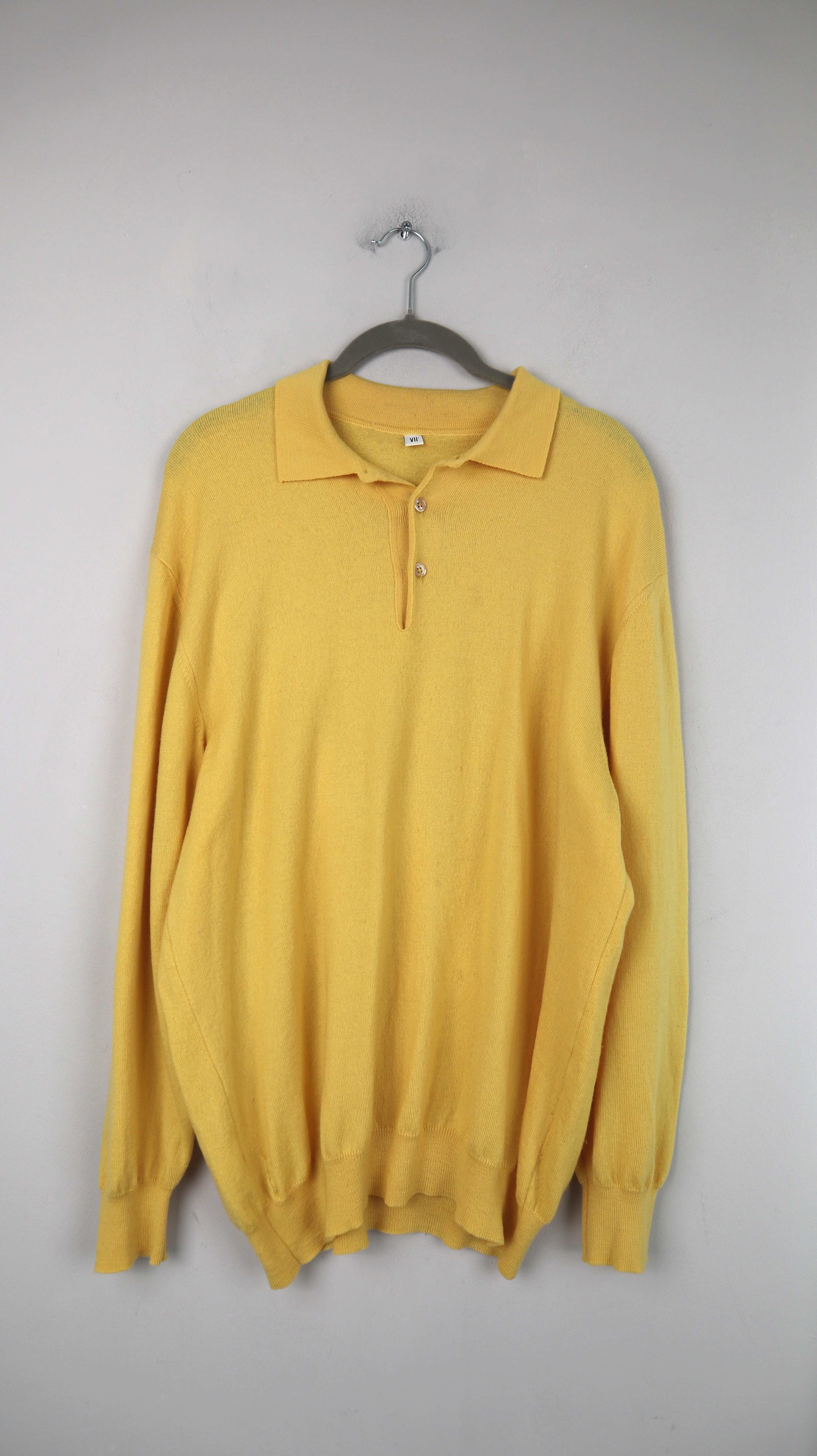 True Vintage Pullover Gelb Cashmere Wolle M Strickpullover