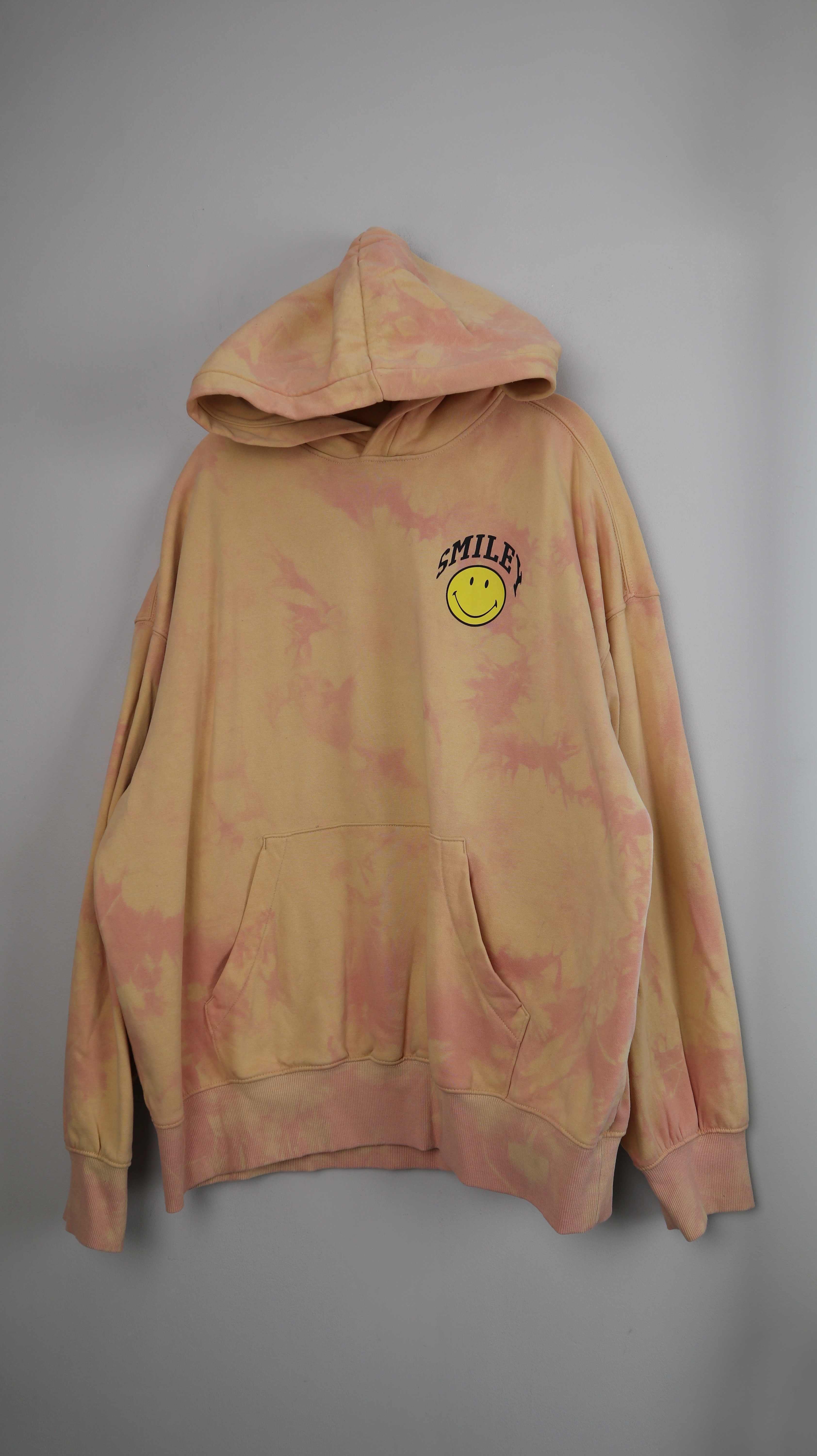 H&M x Smiley Hoodie Pullover Sweater 38 M Orange Rosa