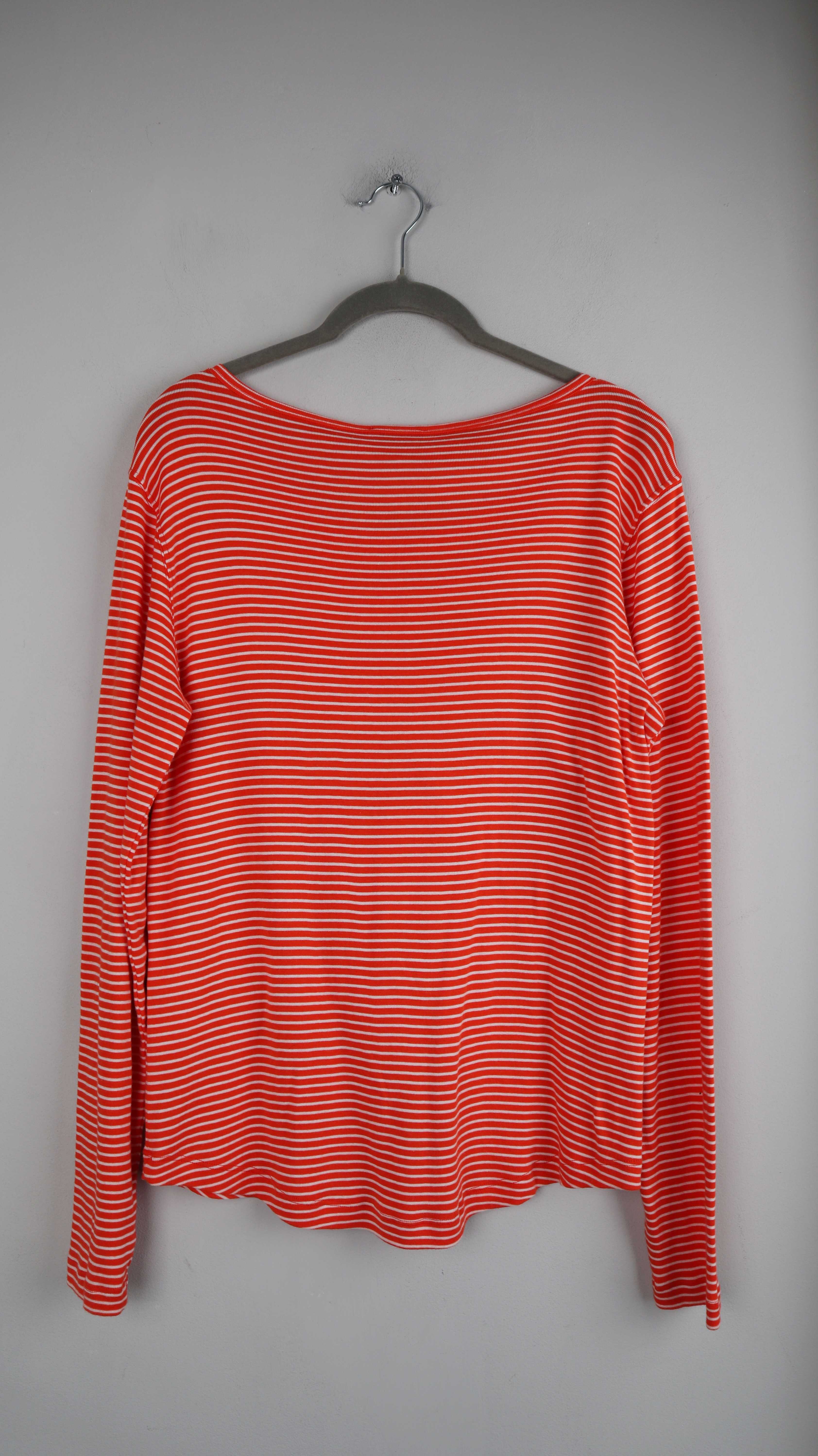 Closed Longsleeve Orange weiß XL gestreift Shirt Oberteil Streifenshirt