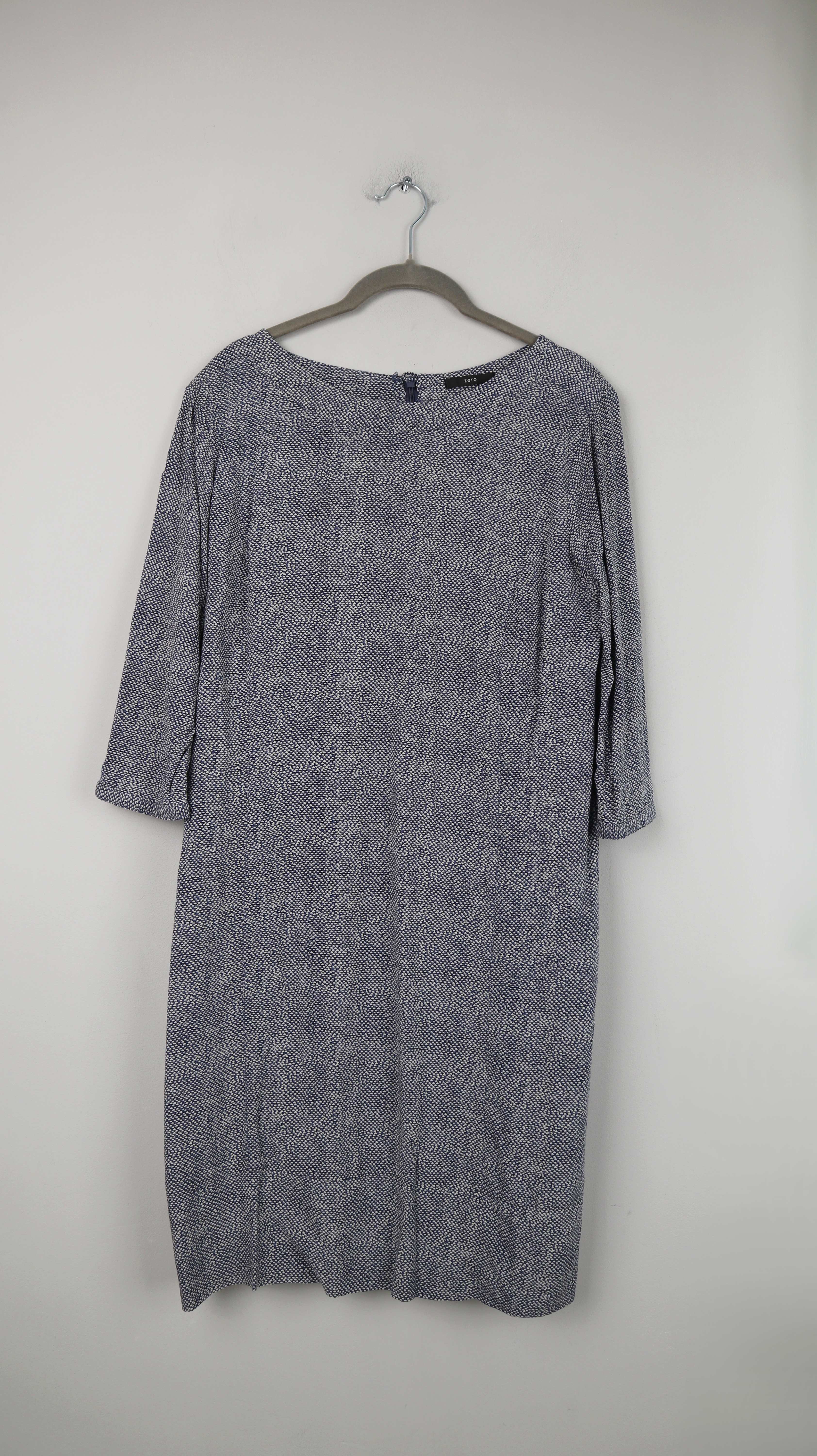 Zero Kleid Blau Midi Midikleid 38 M Etuikleid geometrisch gemustert