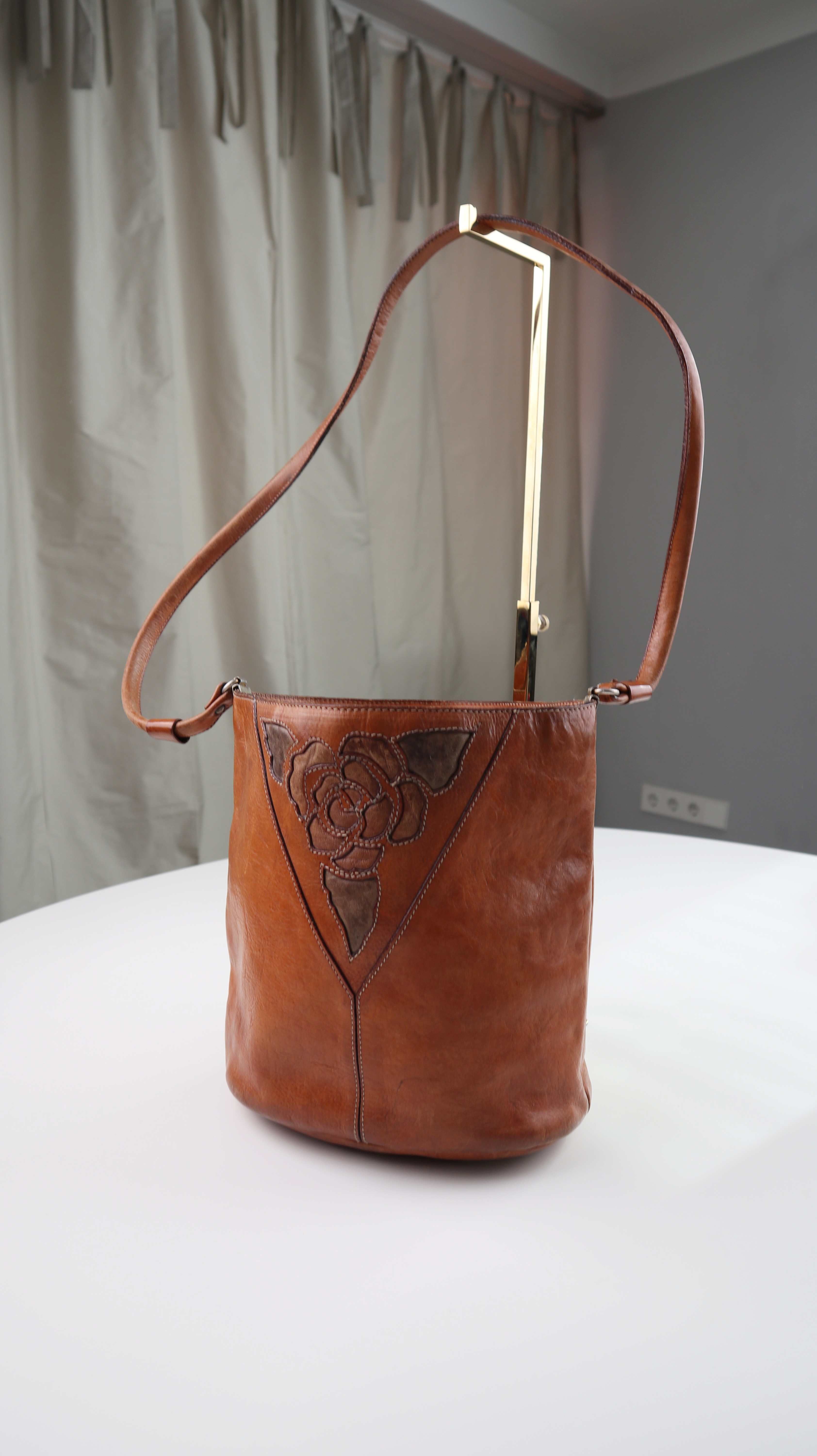 True Vintage Tasche braun Ledertasche Umhängetasche Beuteltasche Bottega