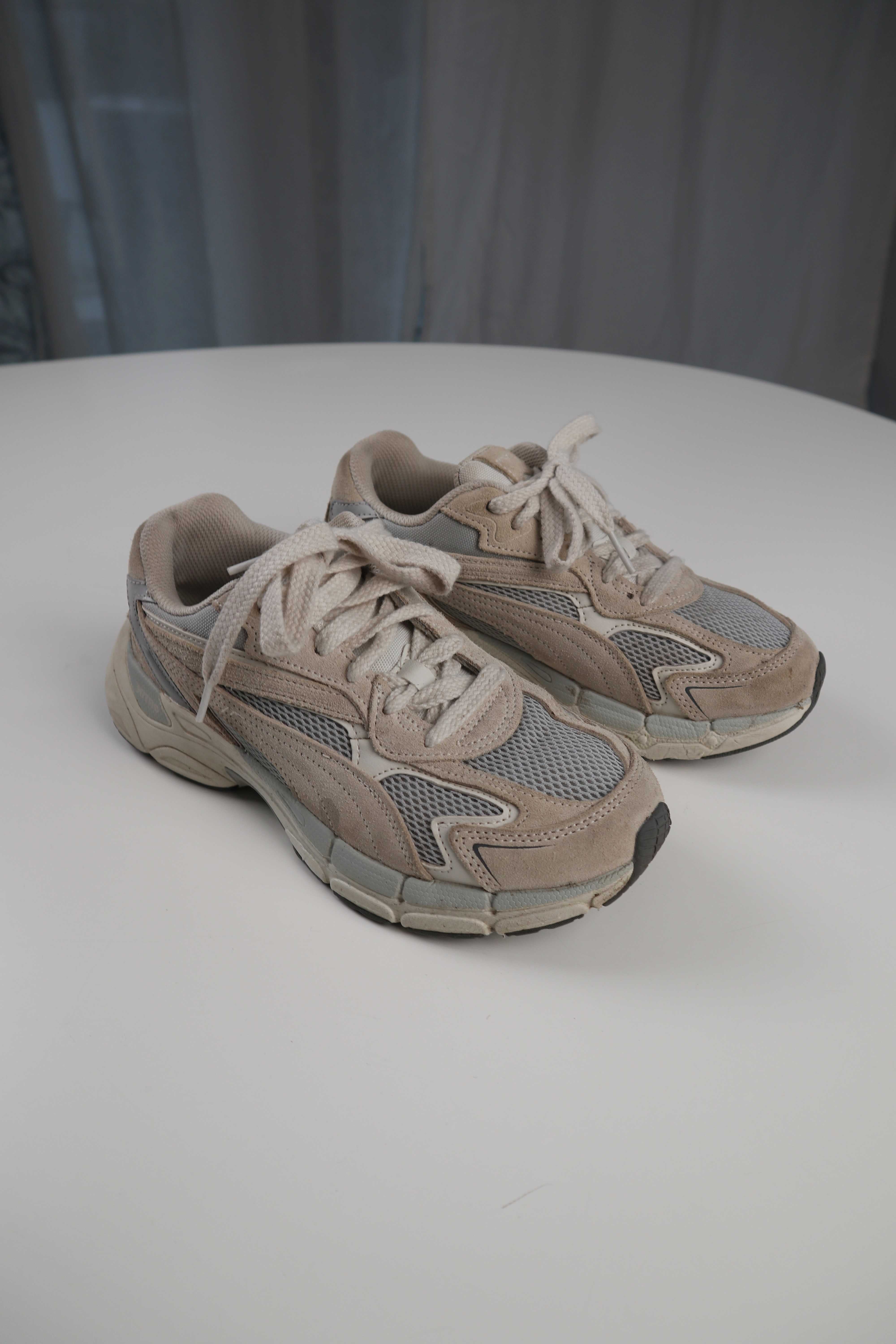 Puma Sneaker Turnschuhe Beige Wildleder 38,5 Nitro Schnürer