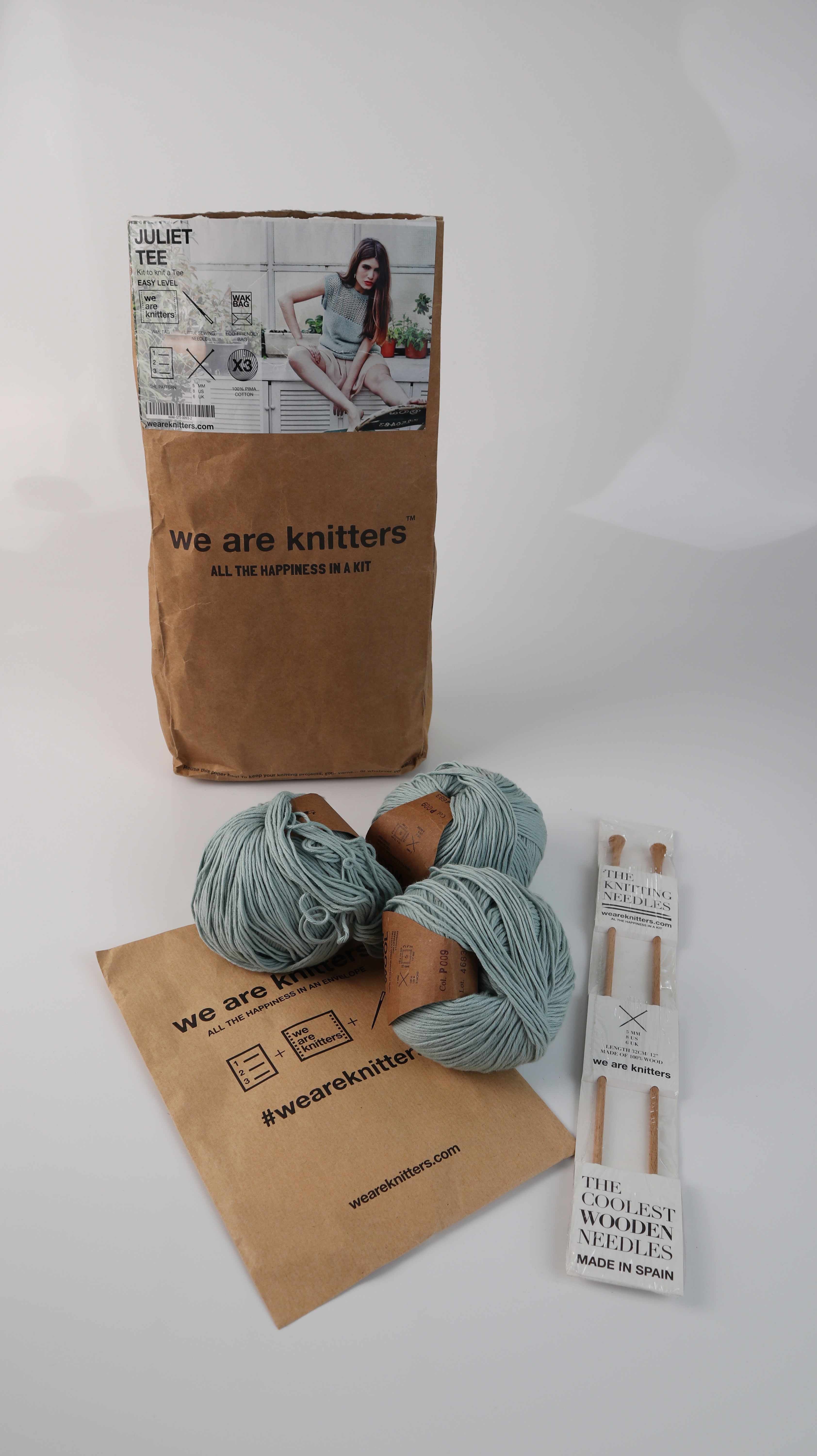 we are knitters Set Häkelset Strickset Juliet Tee Oberteil Strickoberteil