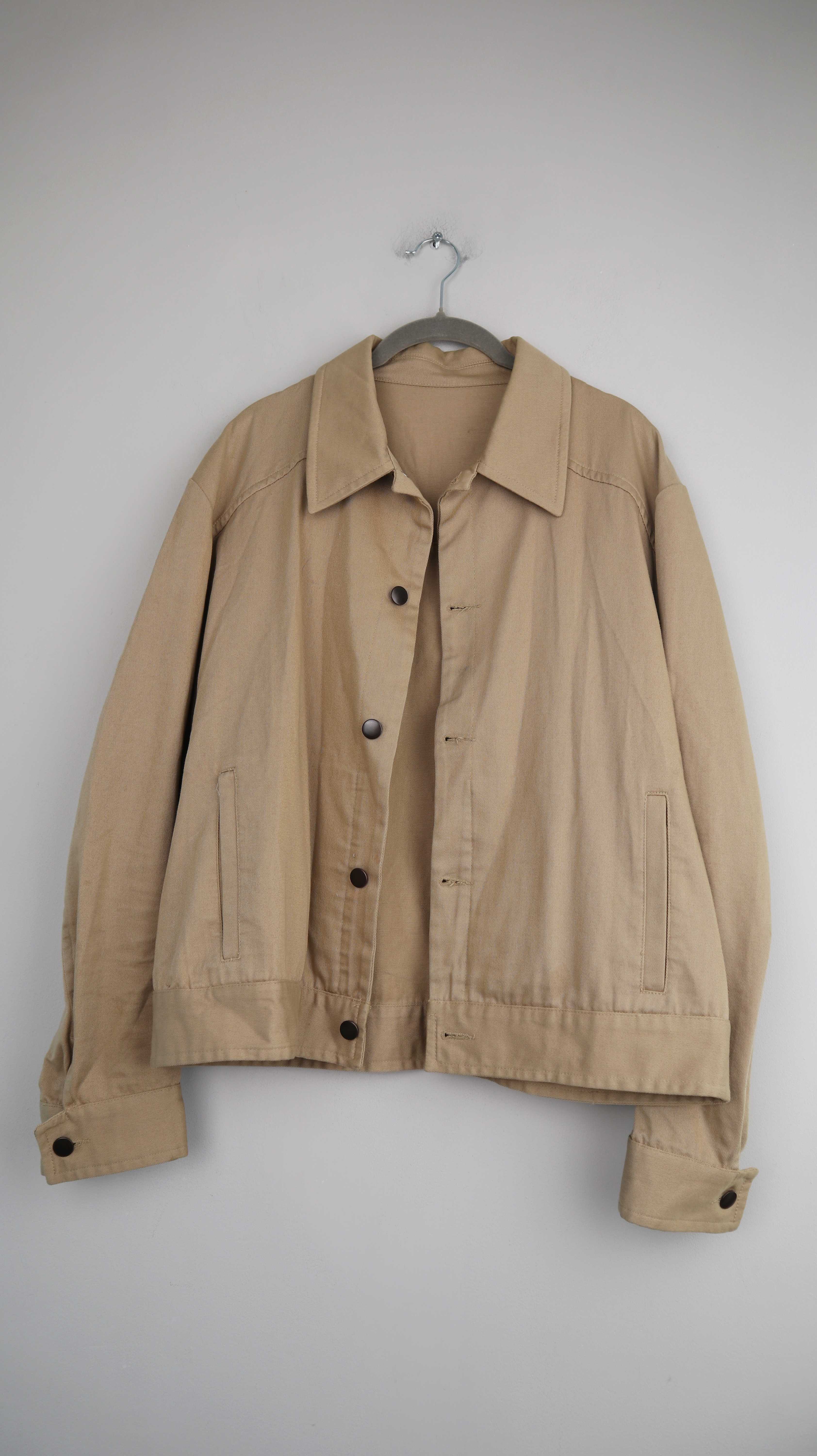 Zara Jacke Beige Braun XL Caban Übergangsjacke basic 40 L