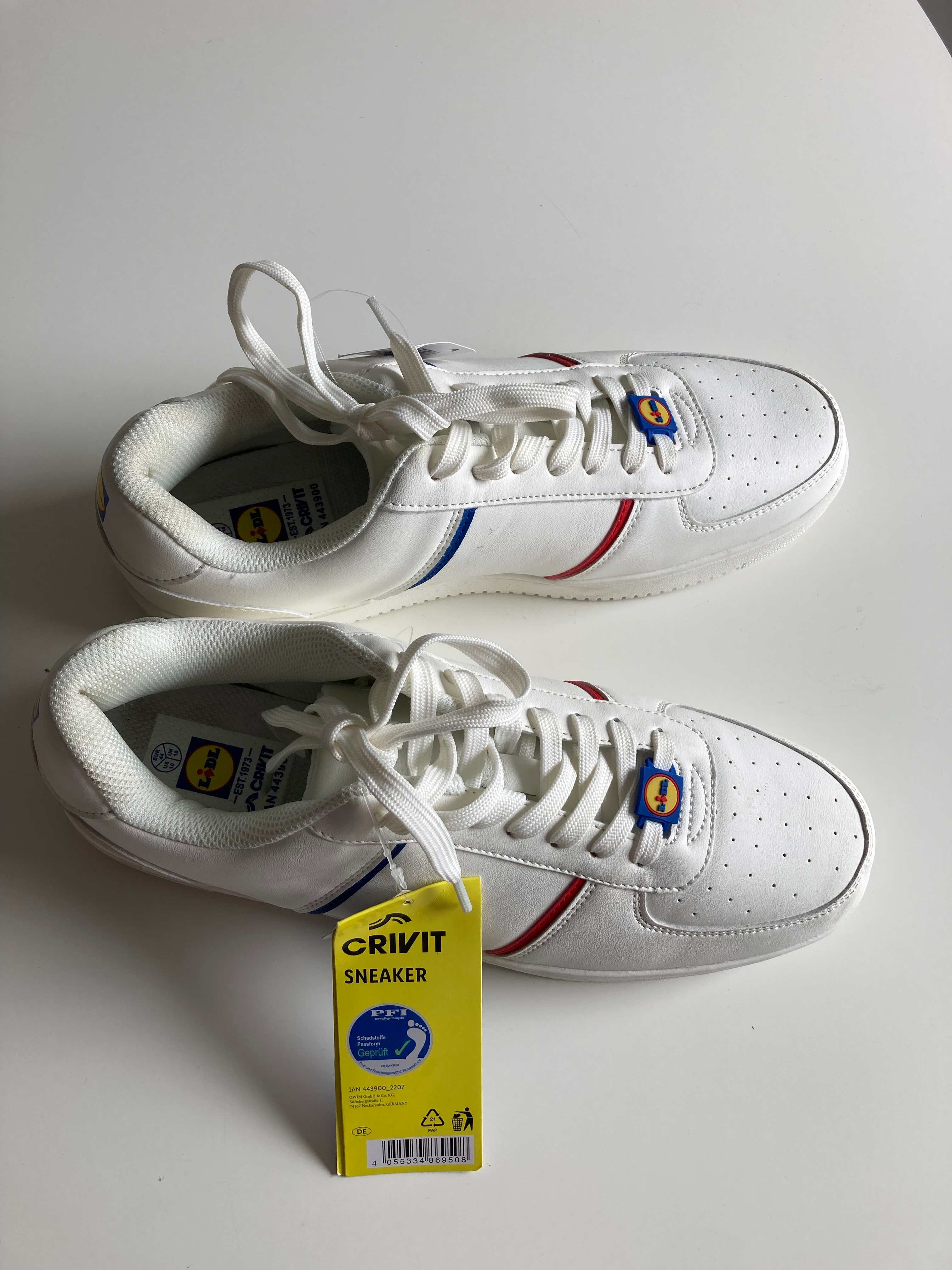 Lidl Sneaker Turnschuhe Neu 44 weiß weiss uni einfarbig