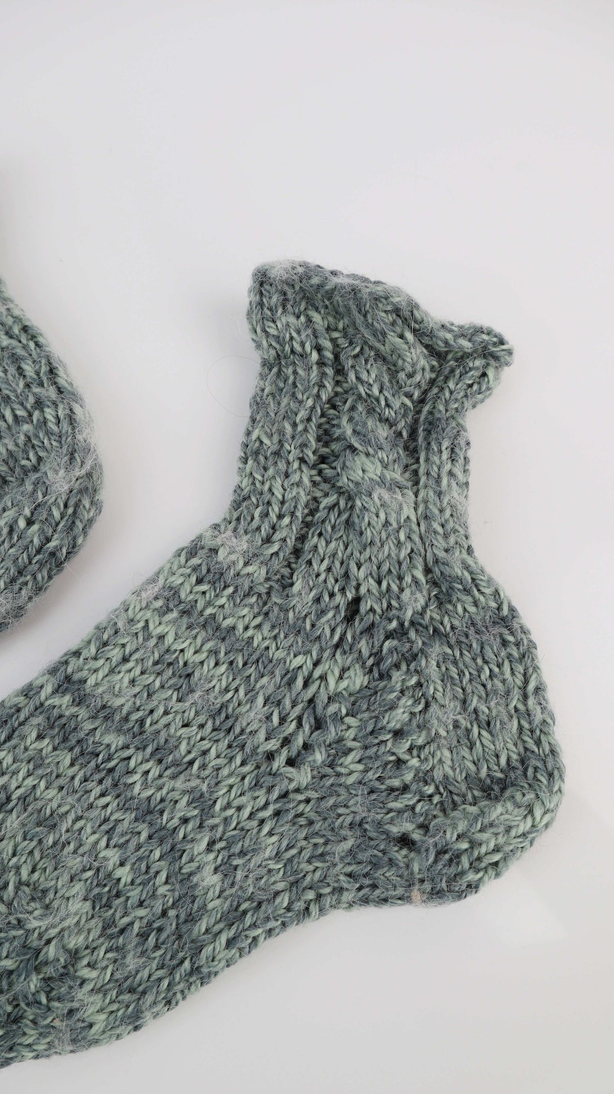 Socken Wollsocken 38 selbstgestrickt handmade grün