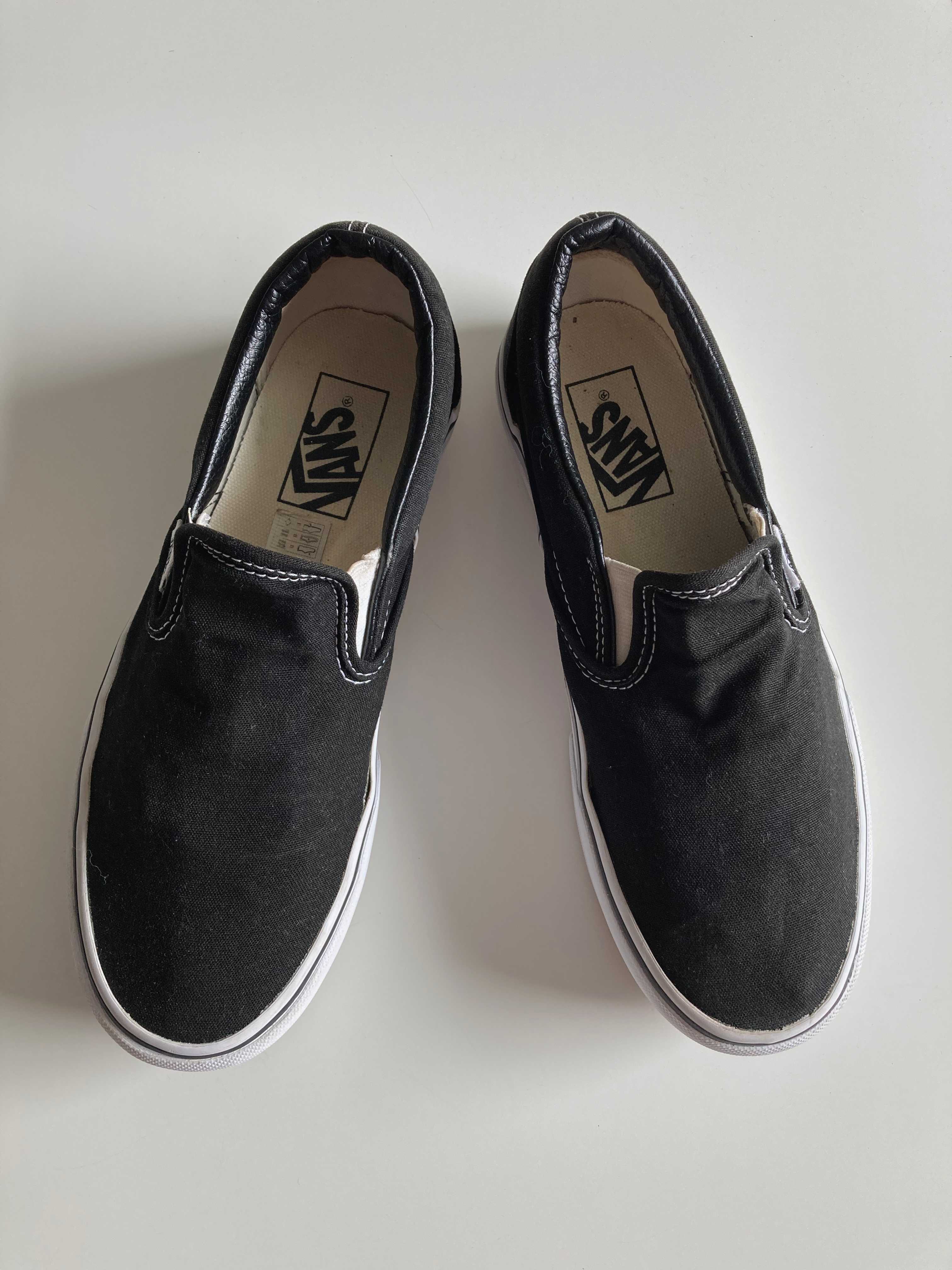 Vans Slipper 38 Schwarz weiß Slip on Classic Sneaker Turnschuhe