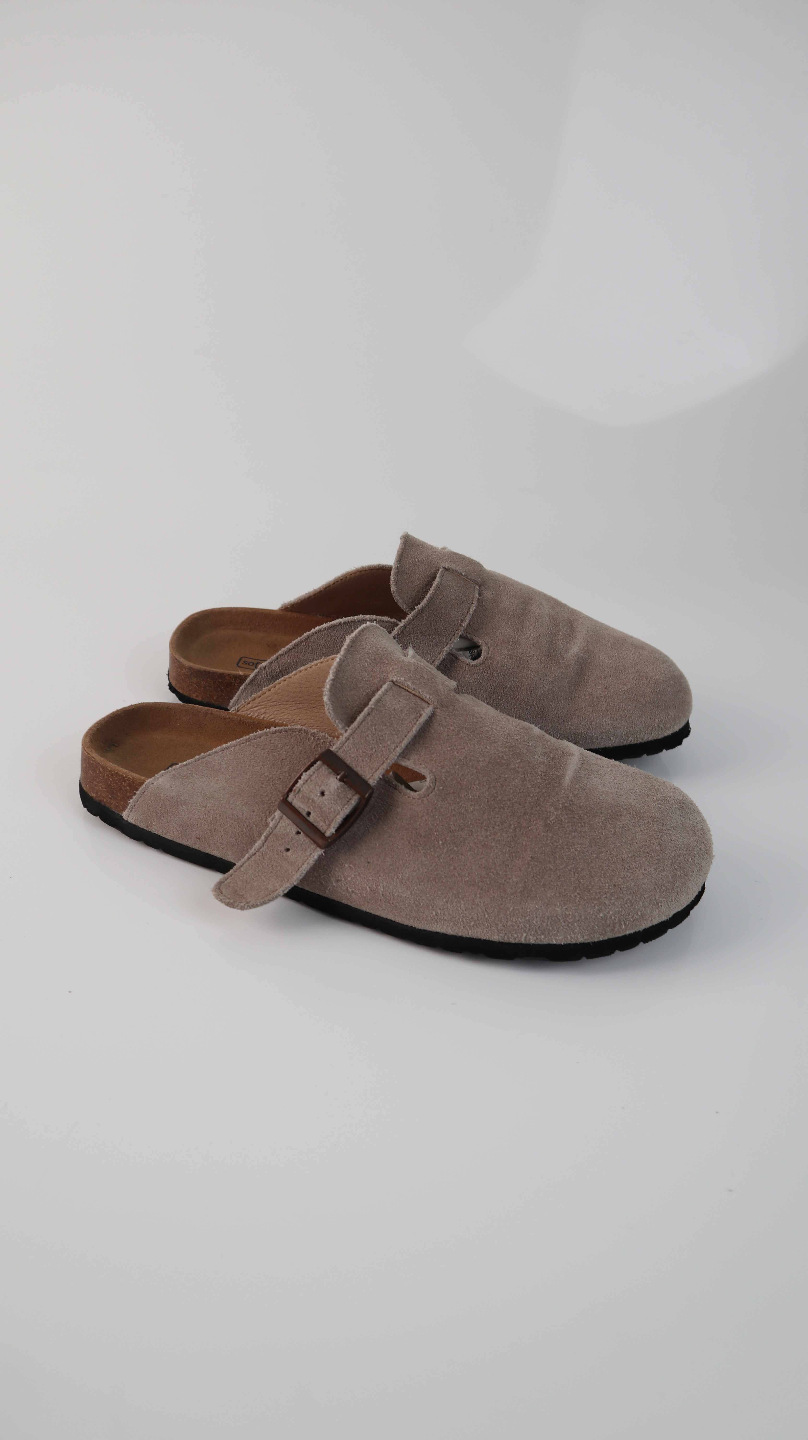 Boston Clogs Slipper Wildleder 41 soft studio Hausschuhe Leder