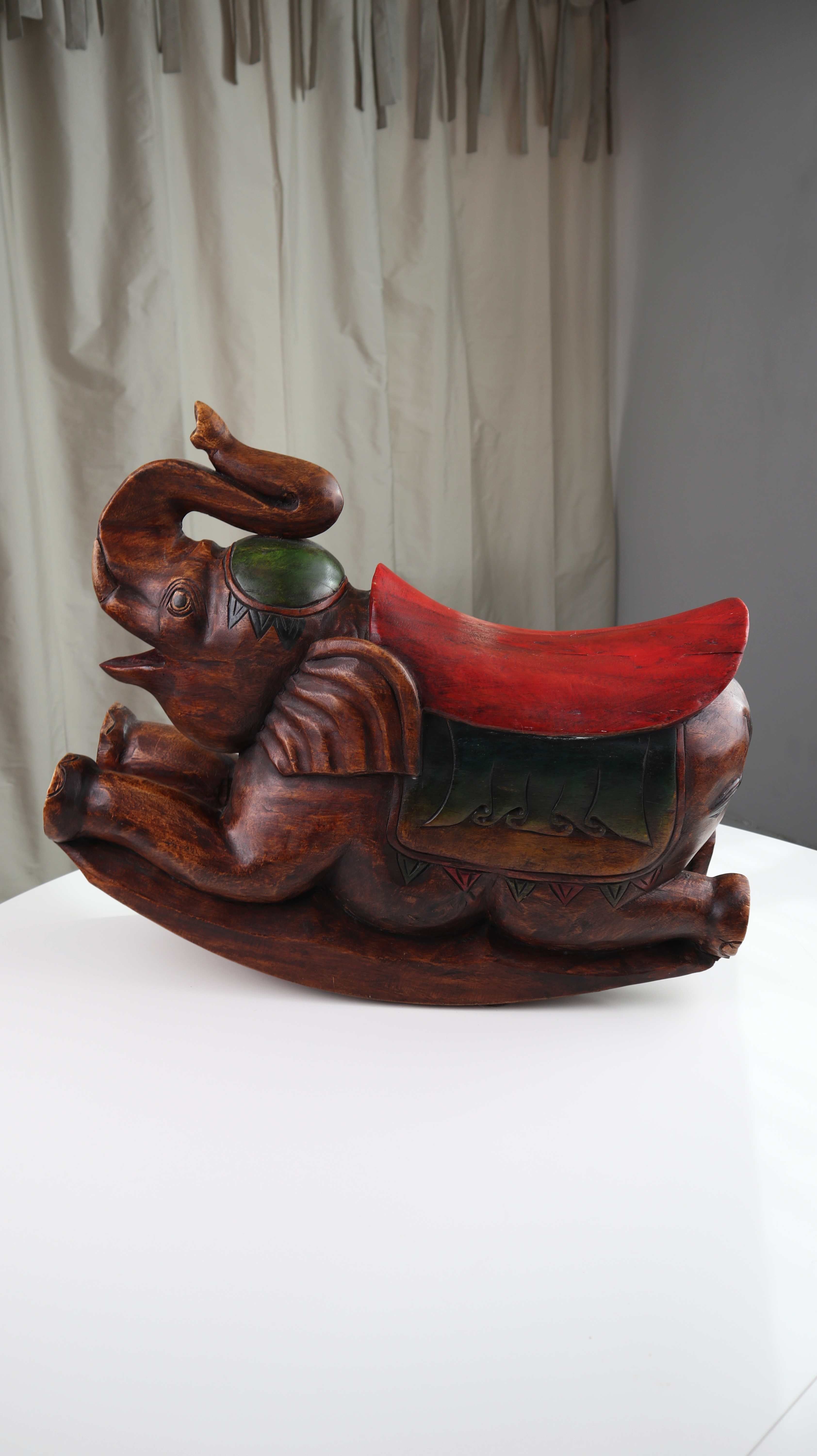 Holzelefant Schaukelelefant Vollholz Karussell Wippe Schaukel Kinderschaukel