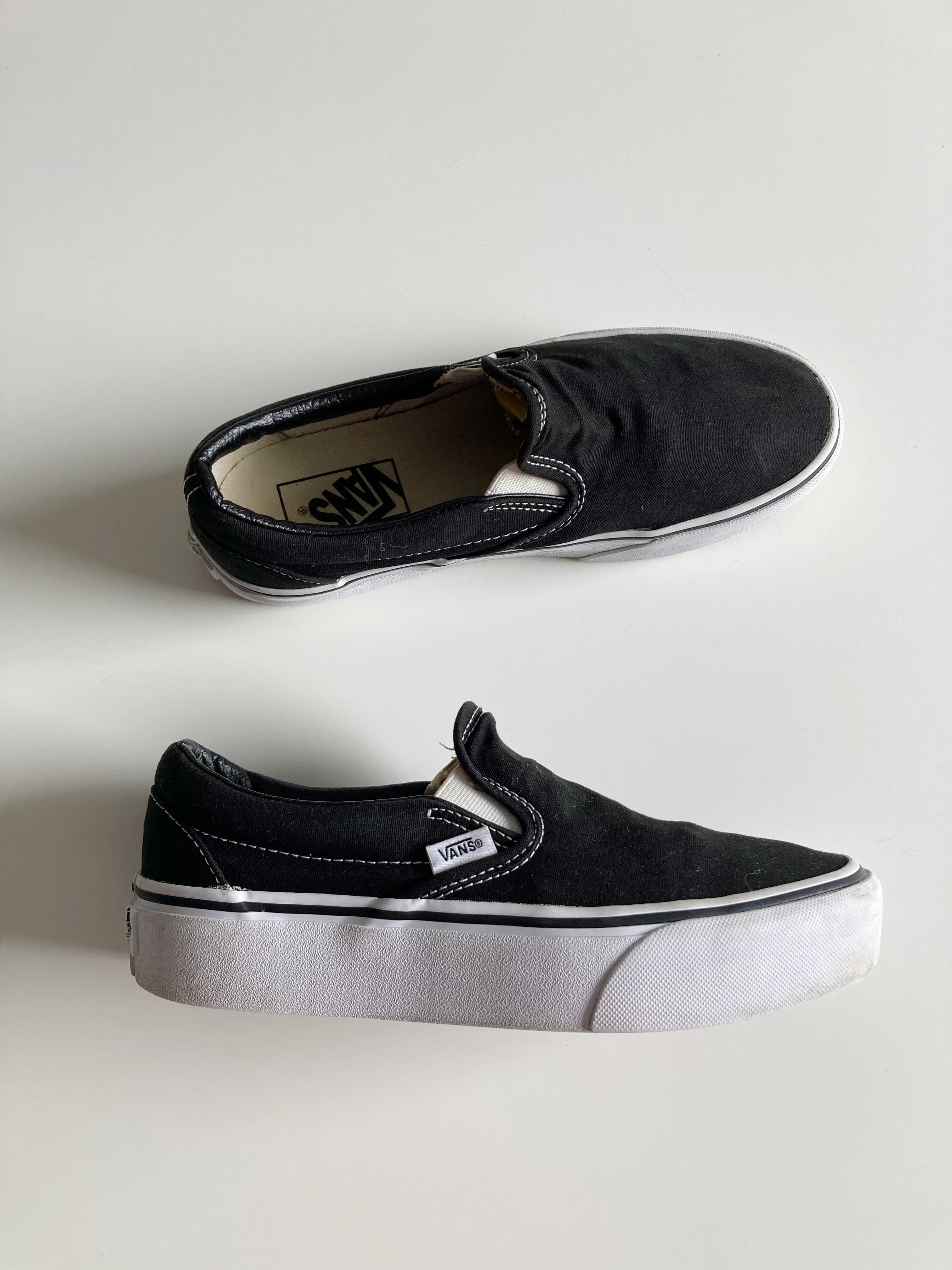 Vans Slipper 38 Schwarz weiß Slip on Classic Sneaker Turnschuhe