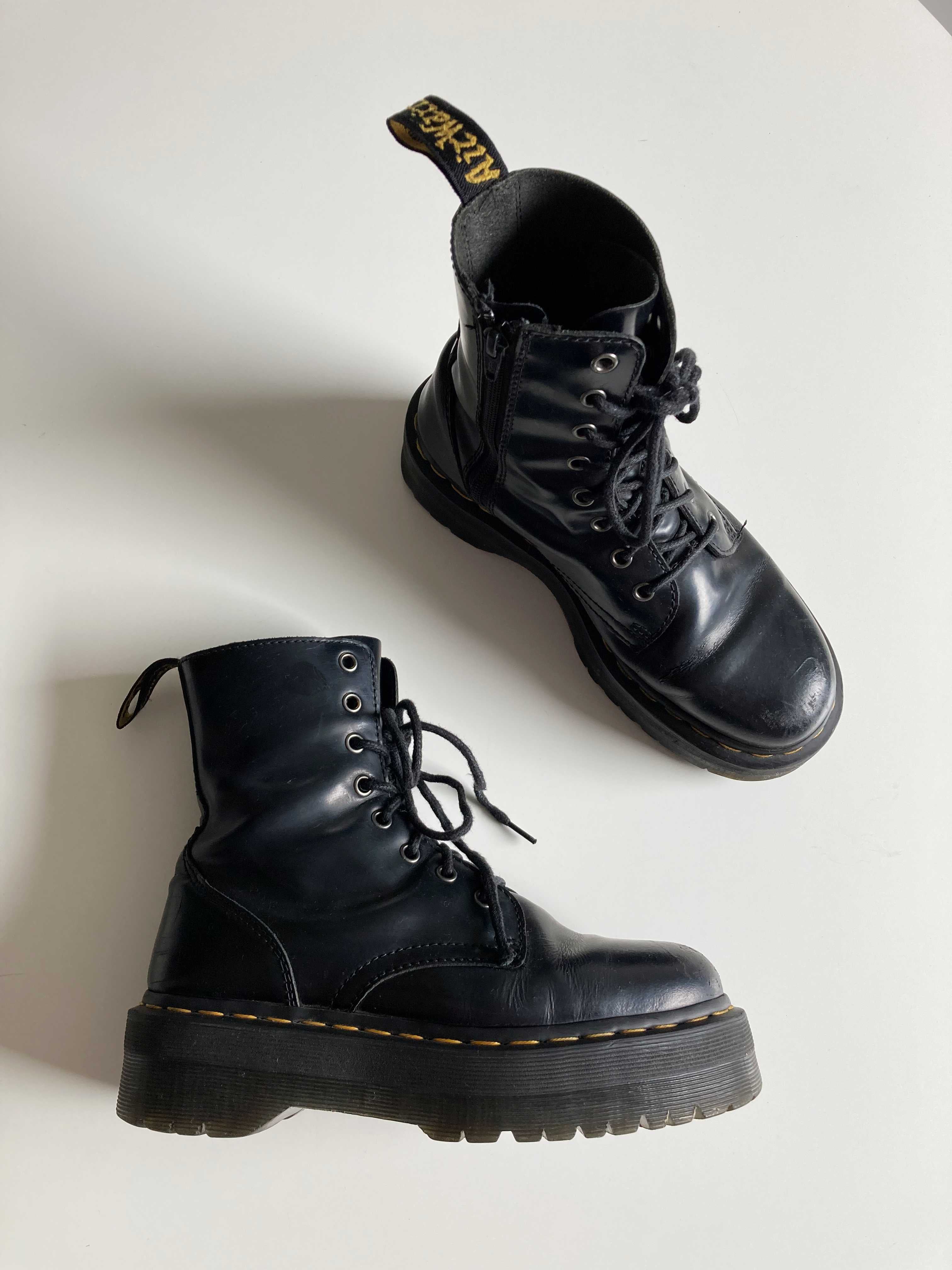 Dr. Martens Plateau Absatz Schwarz 39 Stiefel Stiefeletten Molly