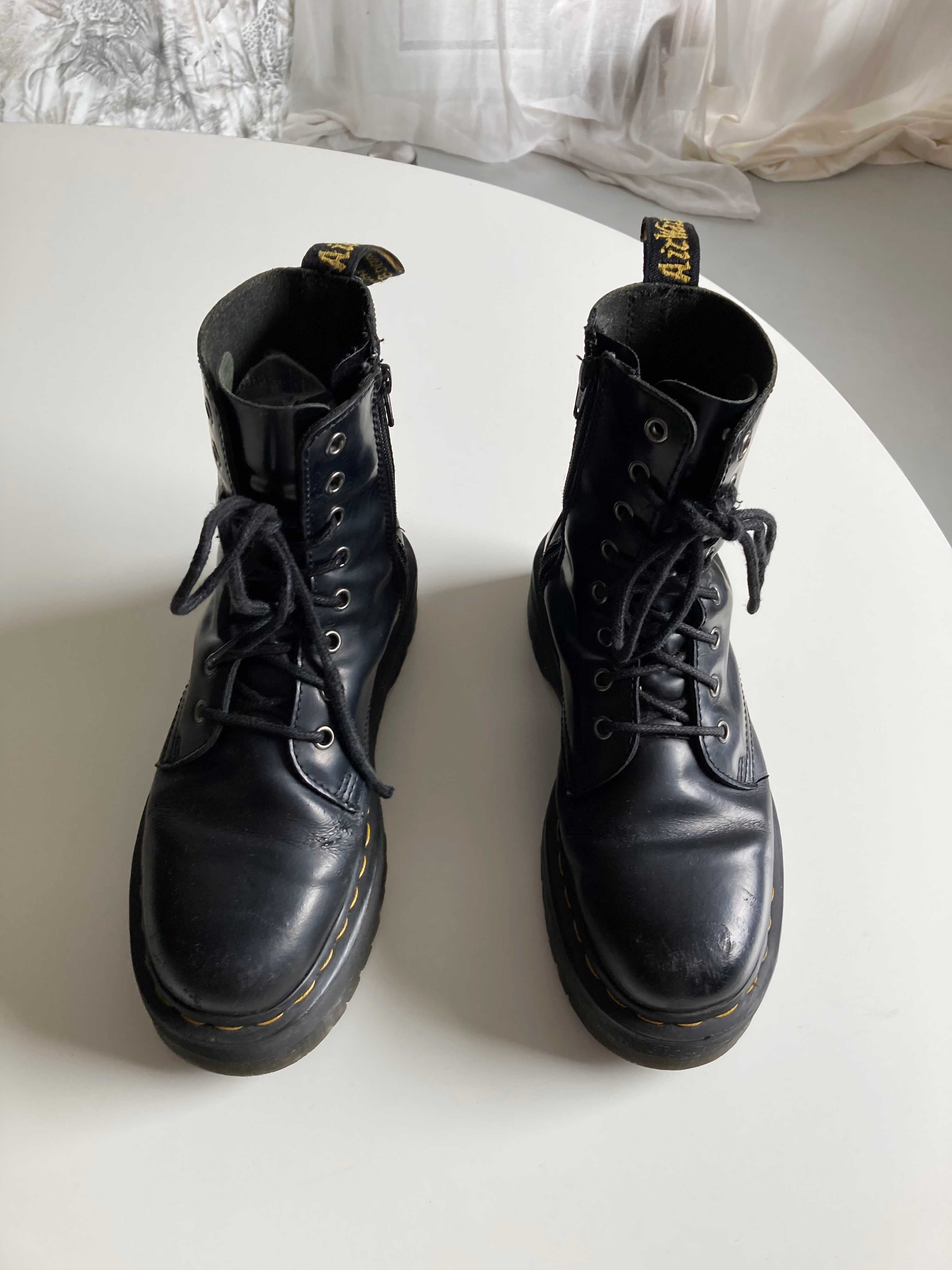 Dr. Martens Plateau Absatz Schwarz 39 Stiefel Stiefeletten Molly