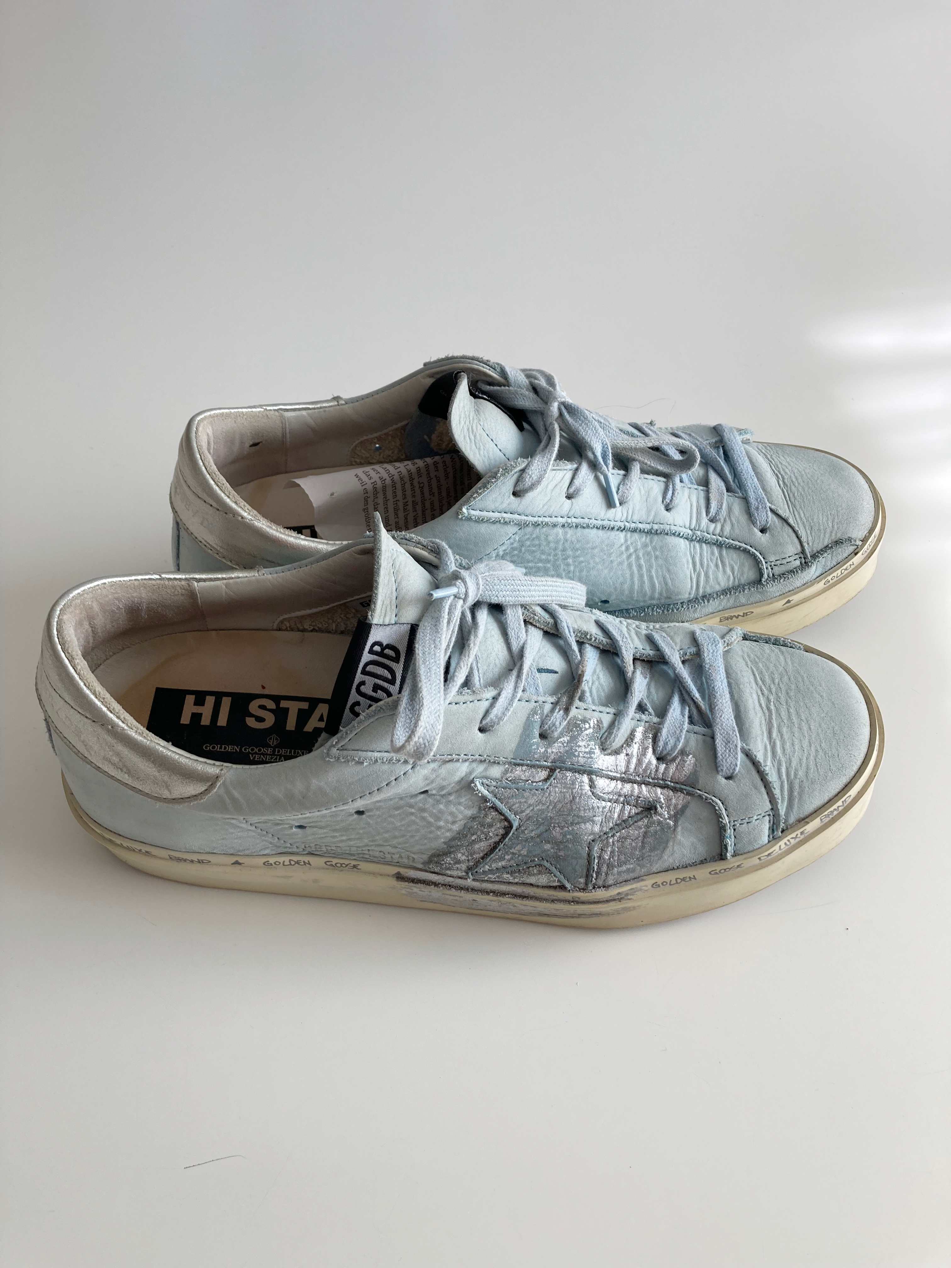 Golden Goose Sneaker Turnschuhe 39 Blau Ledersneaker Türkis Design