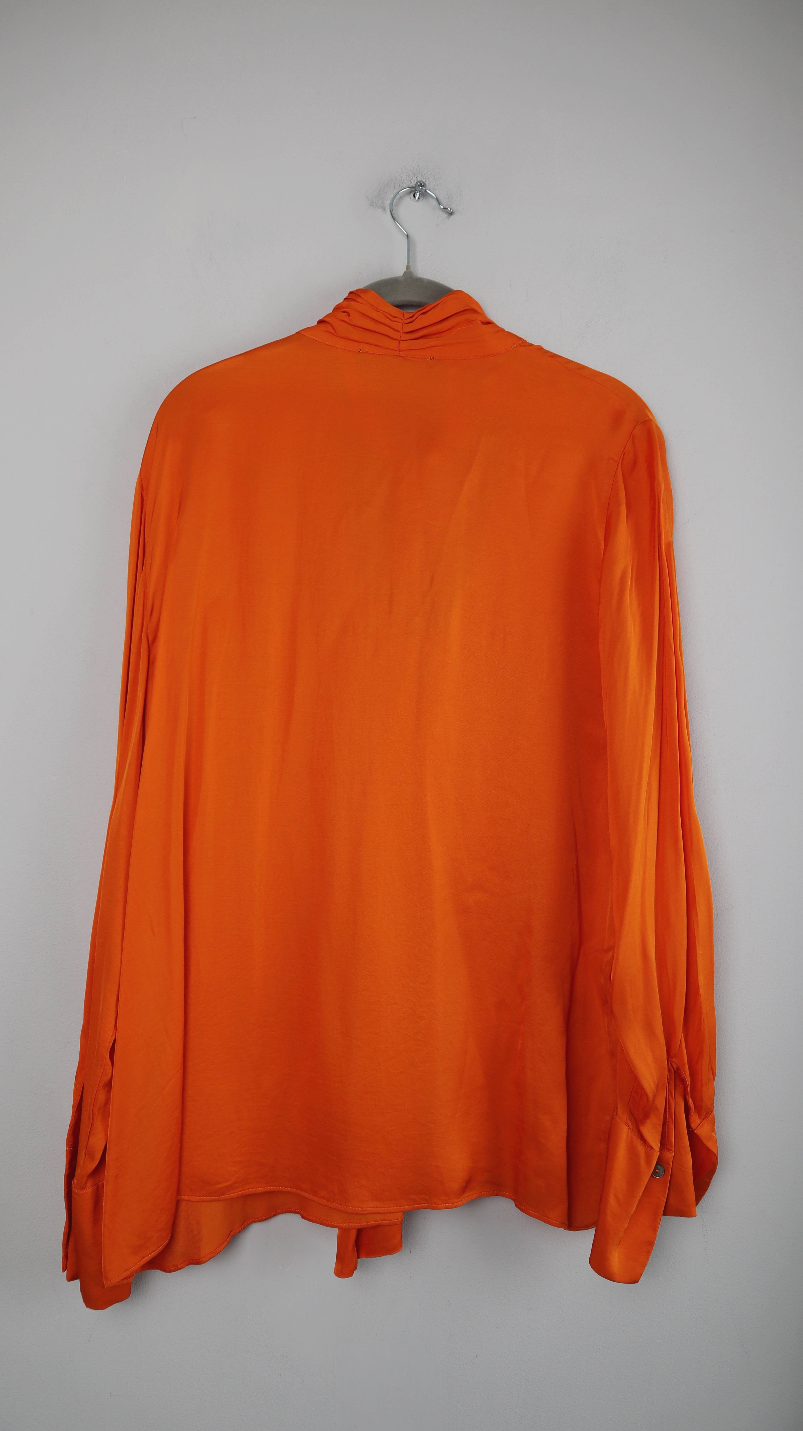 Elena Miro Bluse Orange 42 XL Schluppenbluse einfarbig basic