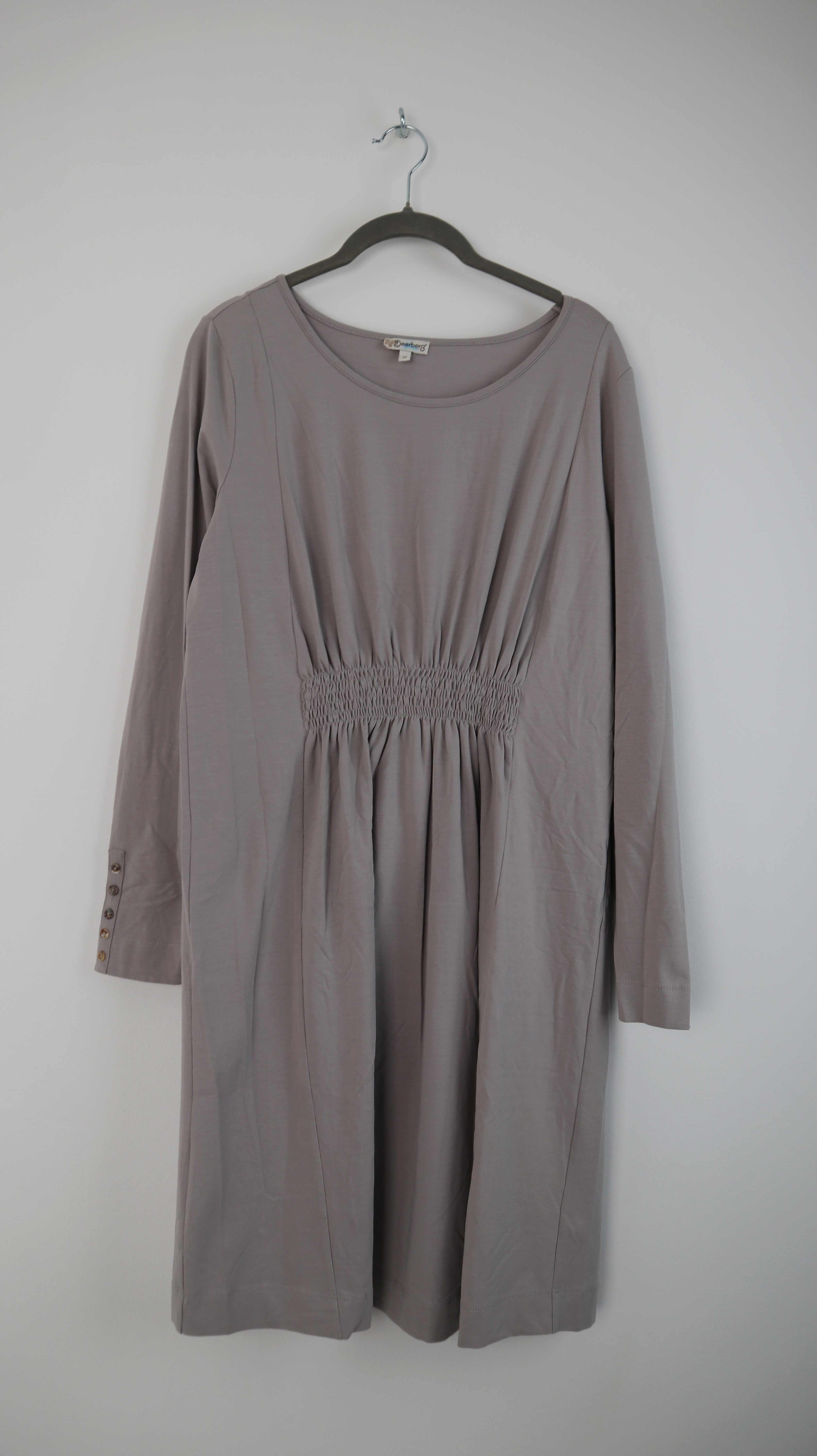 Deerberg Kleid braun beige 38 M Oberteil Taupe basic einfarbig