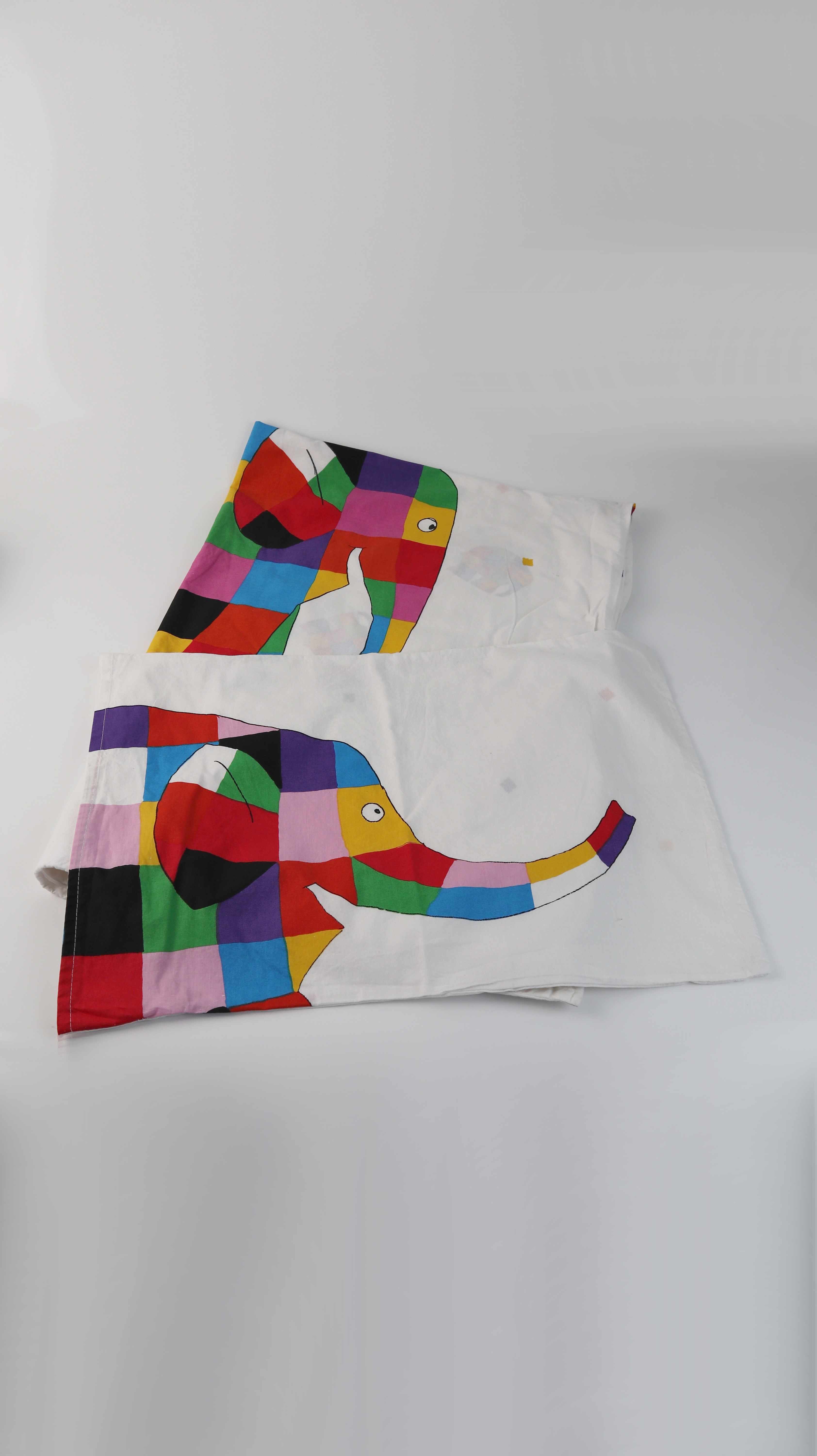 Elmar der Elefant Bettwäsche Kinderbettwäsche Baumwollbettwäsche 100 x 140