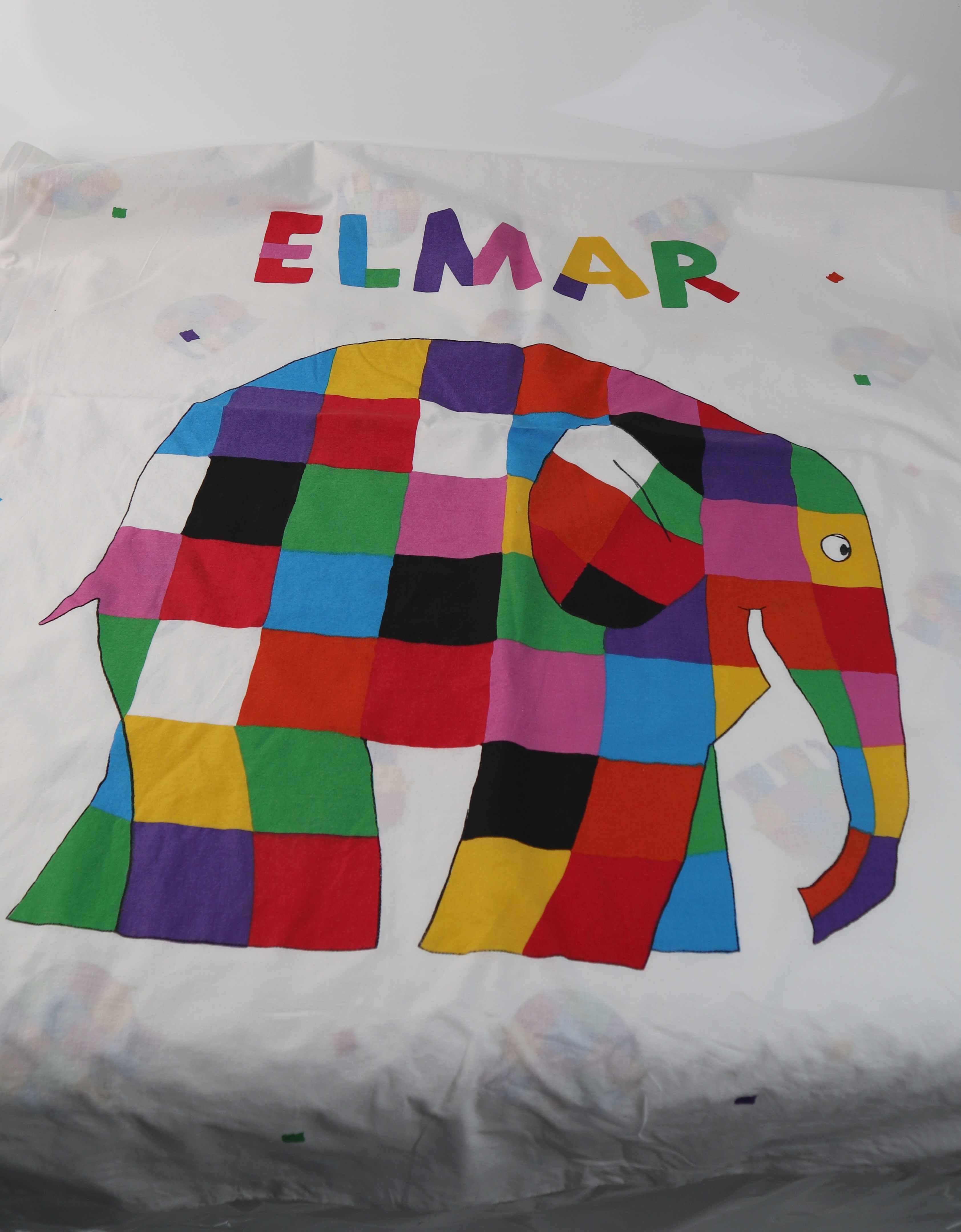 Elmar der Elefant Bettwäsche Kinderbettwäsche Baumwollbettwäsche 100 x 140