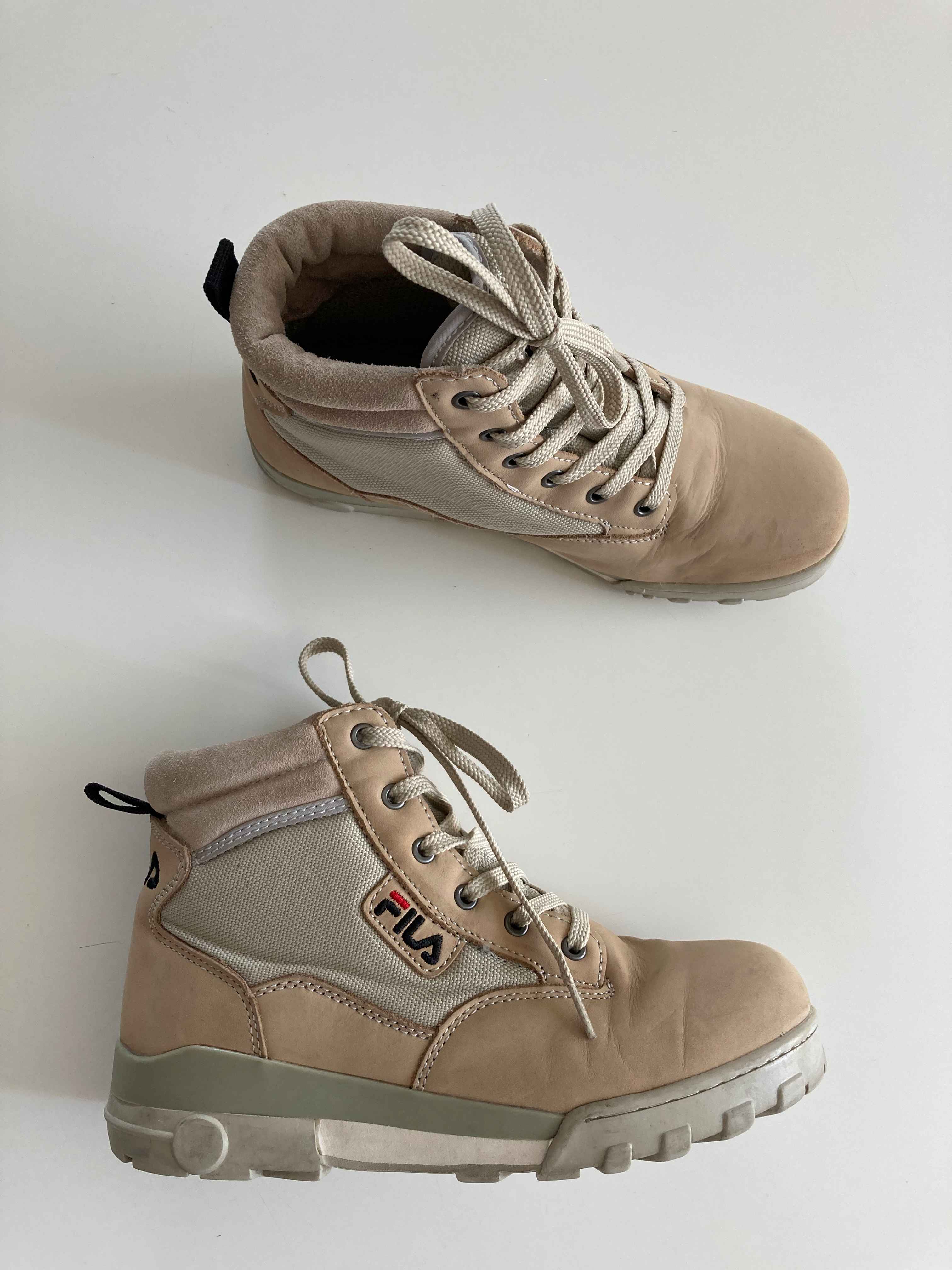 Fila Stiefel 40 Beige Stiefeletten Boots Braun Creme Military Boots