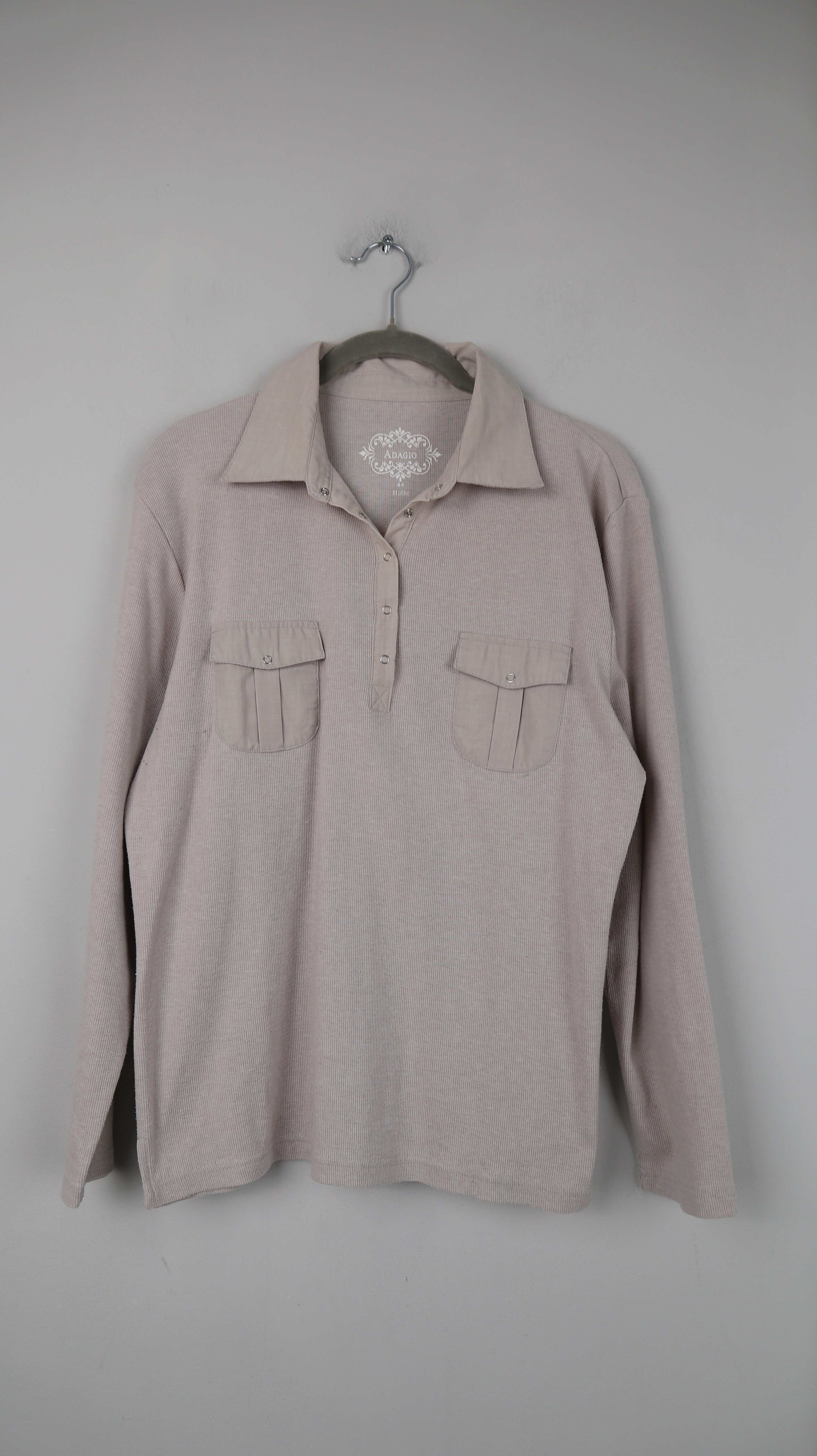 Adagio Shirt Beige Creme Nude Hellbraun 44 XXL Heike Longsleeve