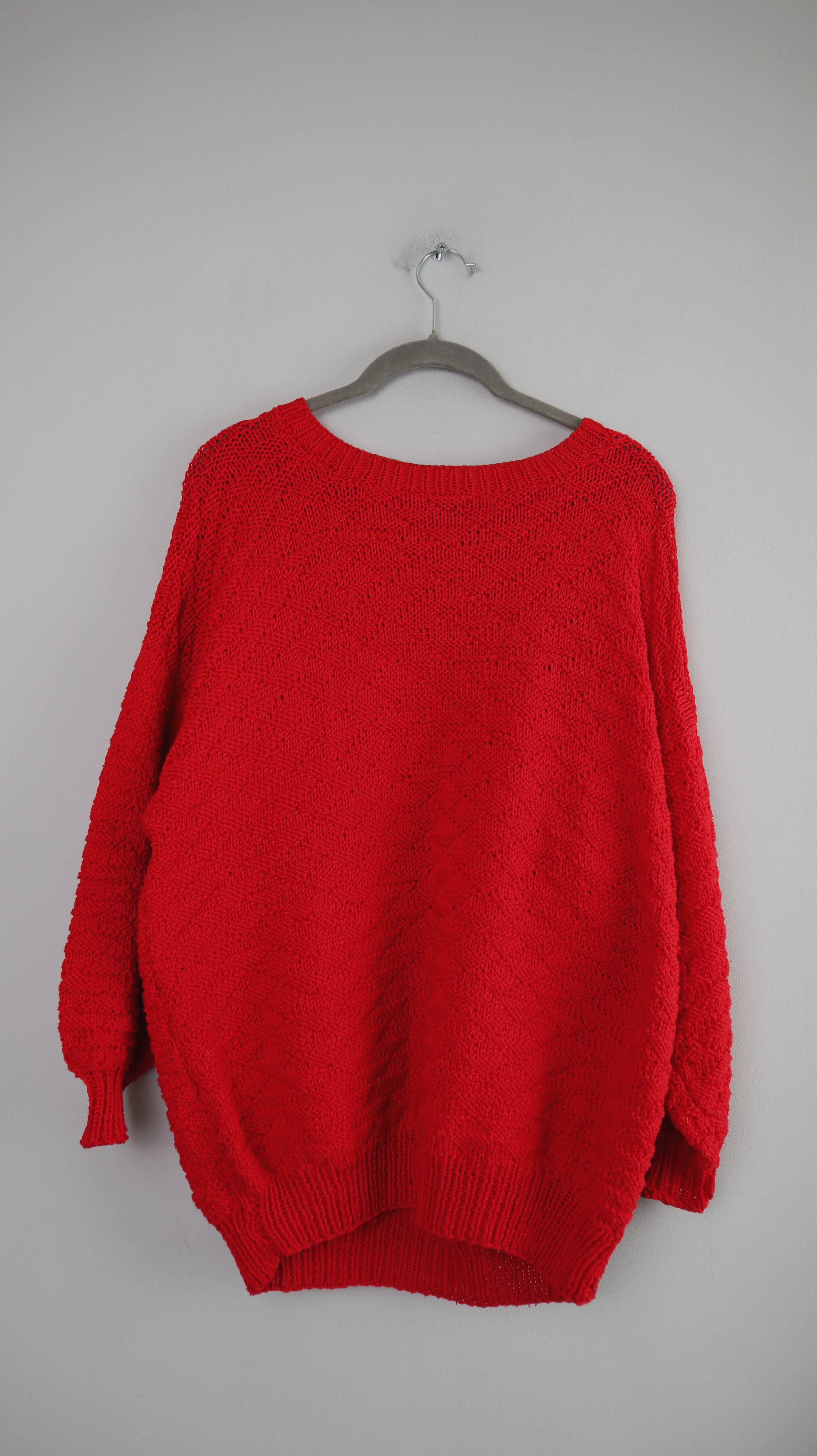 True Vintage Pullover rot Strickpullover 38 M