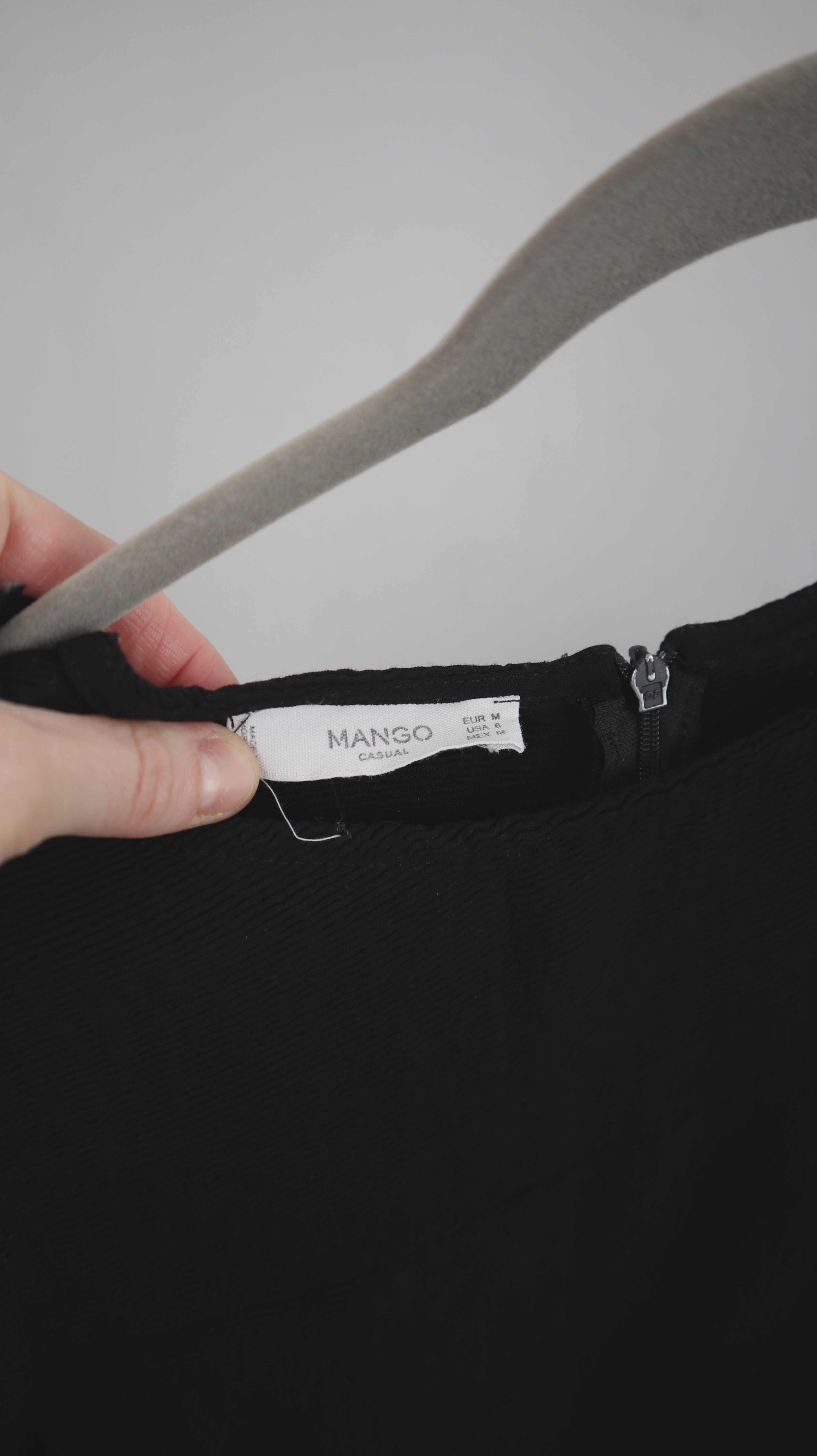 Mango Top schwarz 36 S basic crop Oberteil kurz
