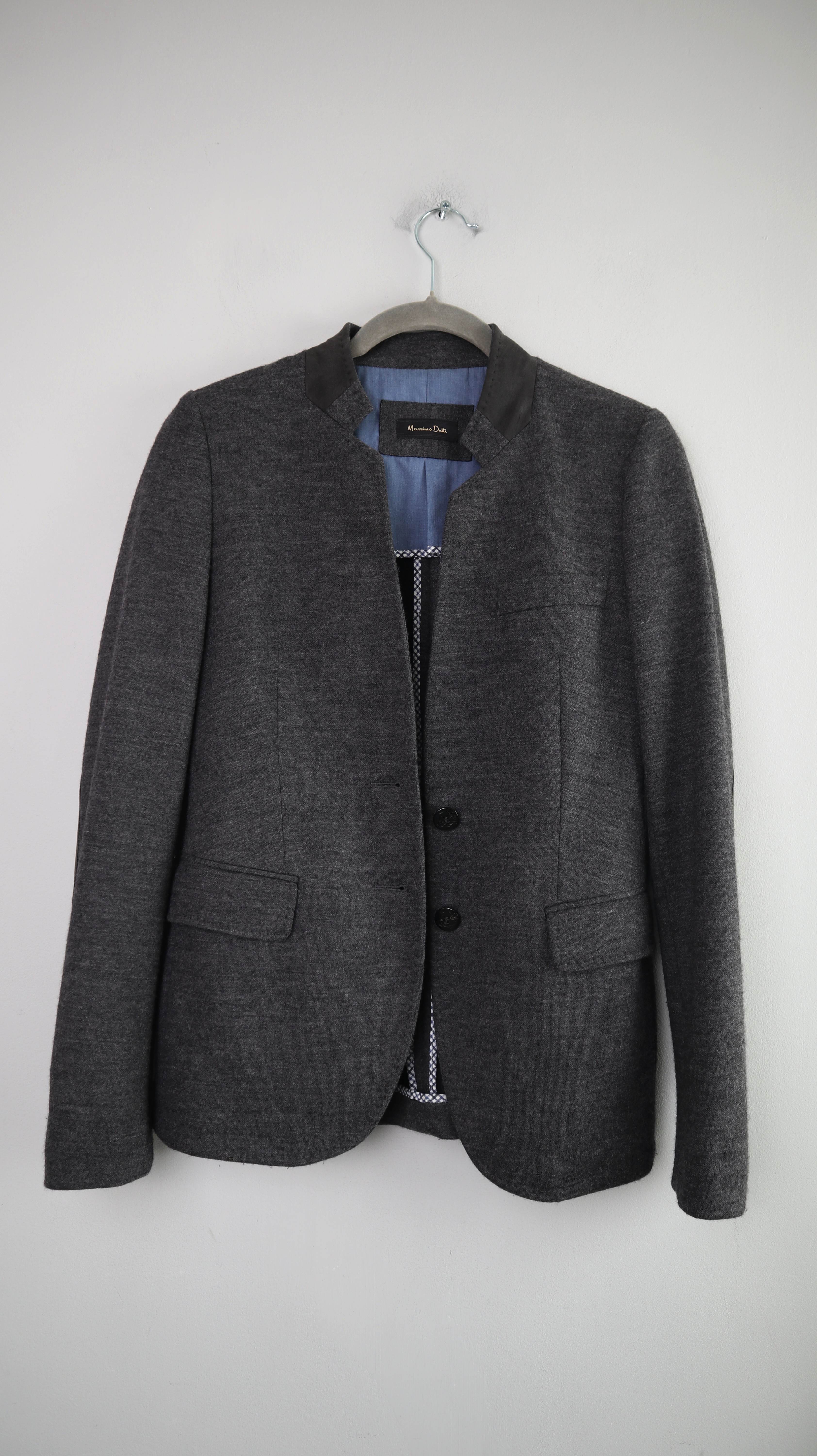 Massimo Dutti Blazer Grau 38 M 28 dunkelgrau Jacke