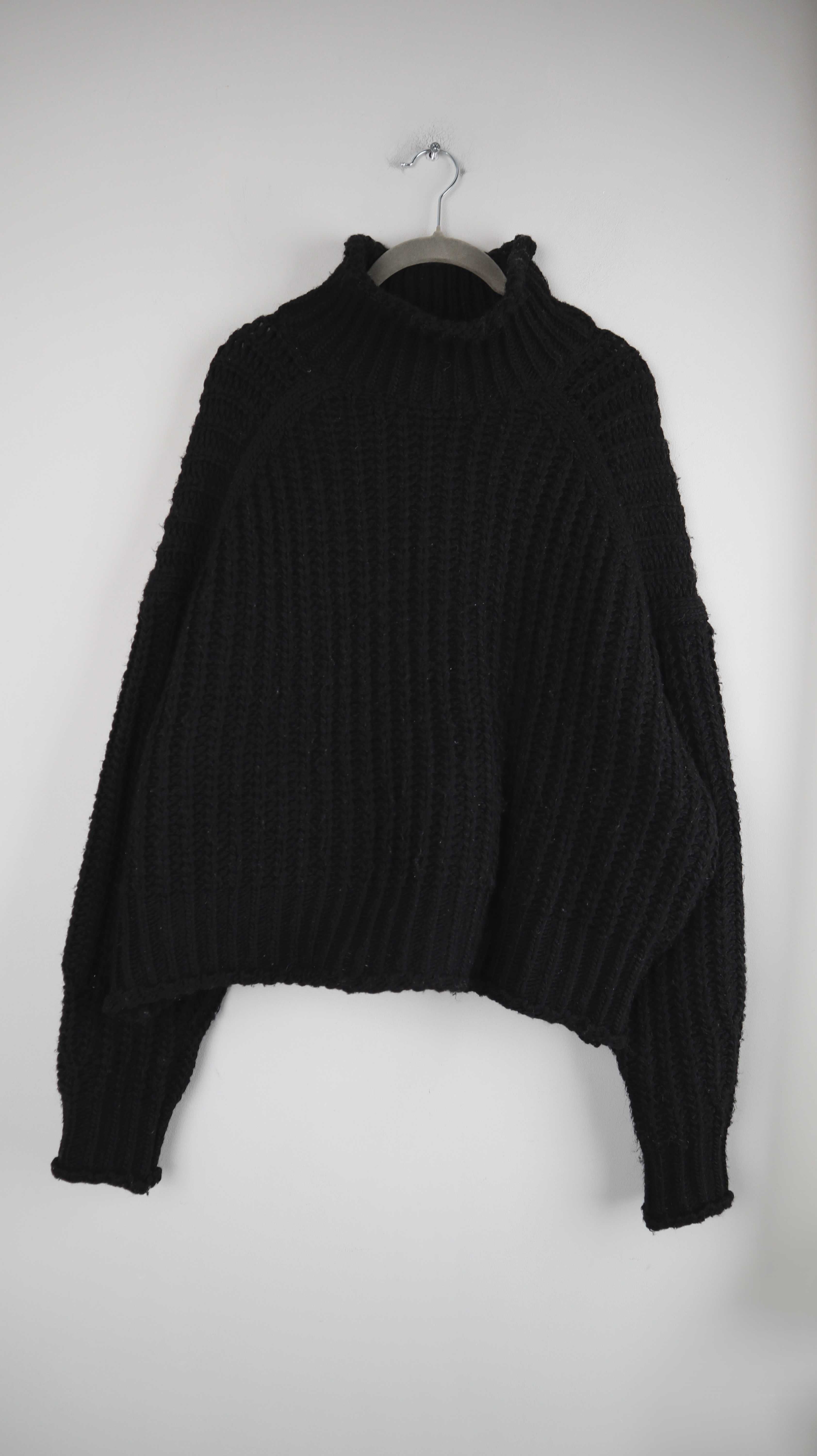 H&M Pullover schwarz XL Strickpullover gestrickt Rollkragenpullover