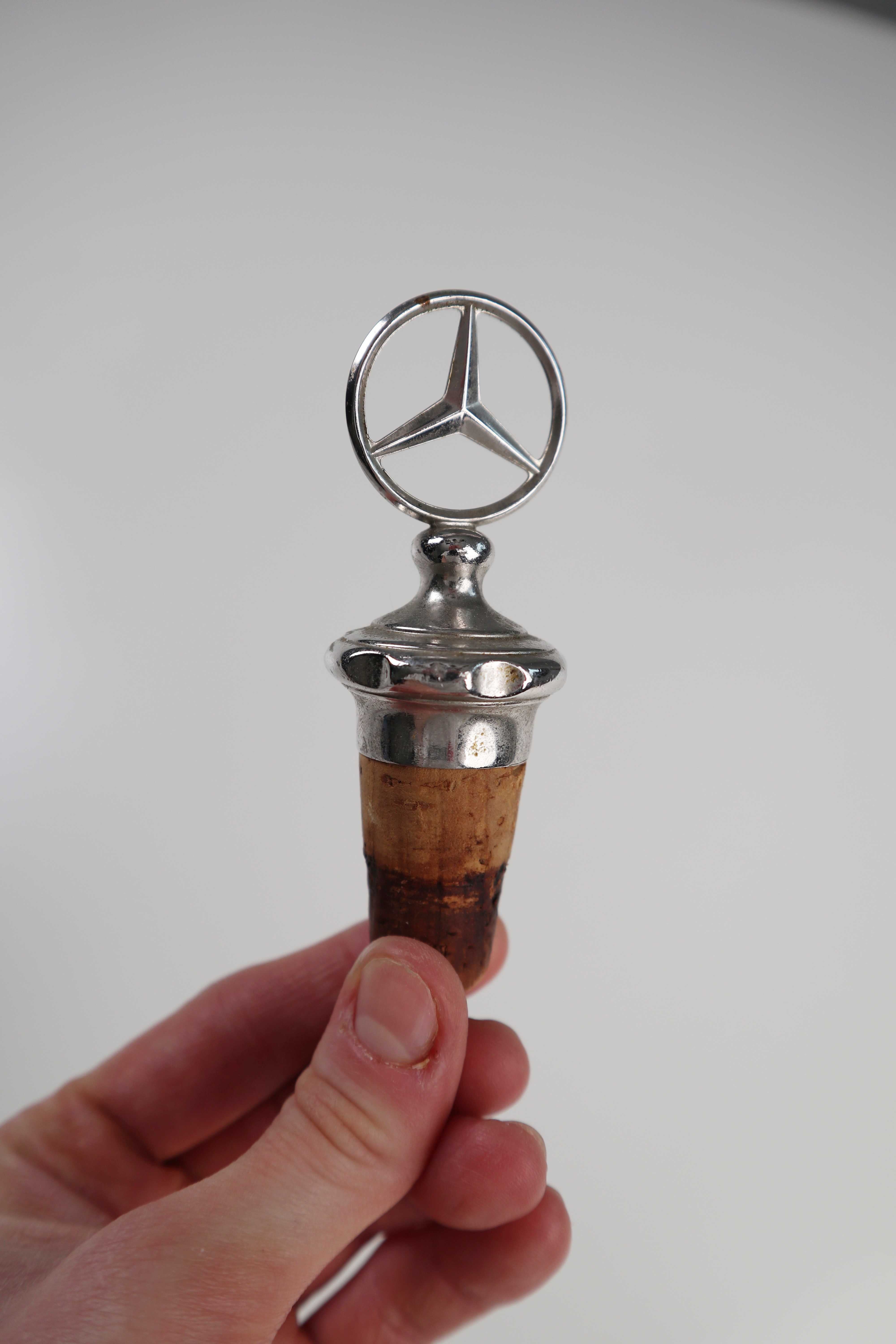 Flaschenverschluss Mercedes Weinflaschenverschluss Korken silber Vintage