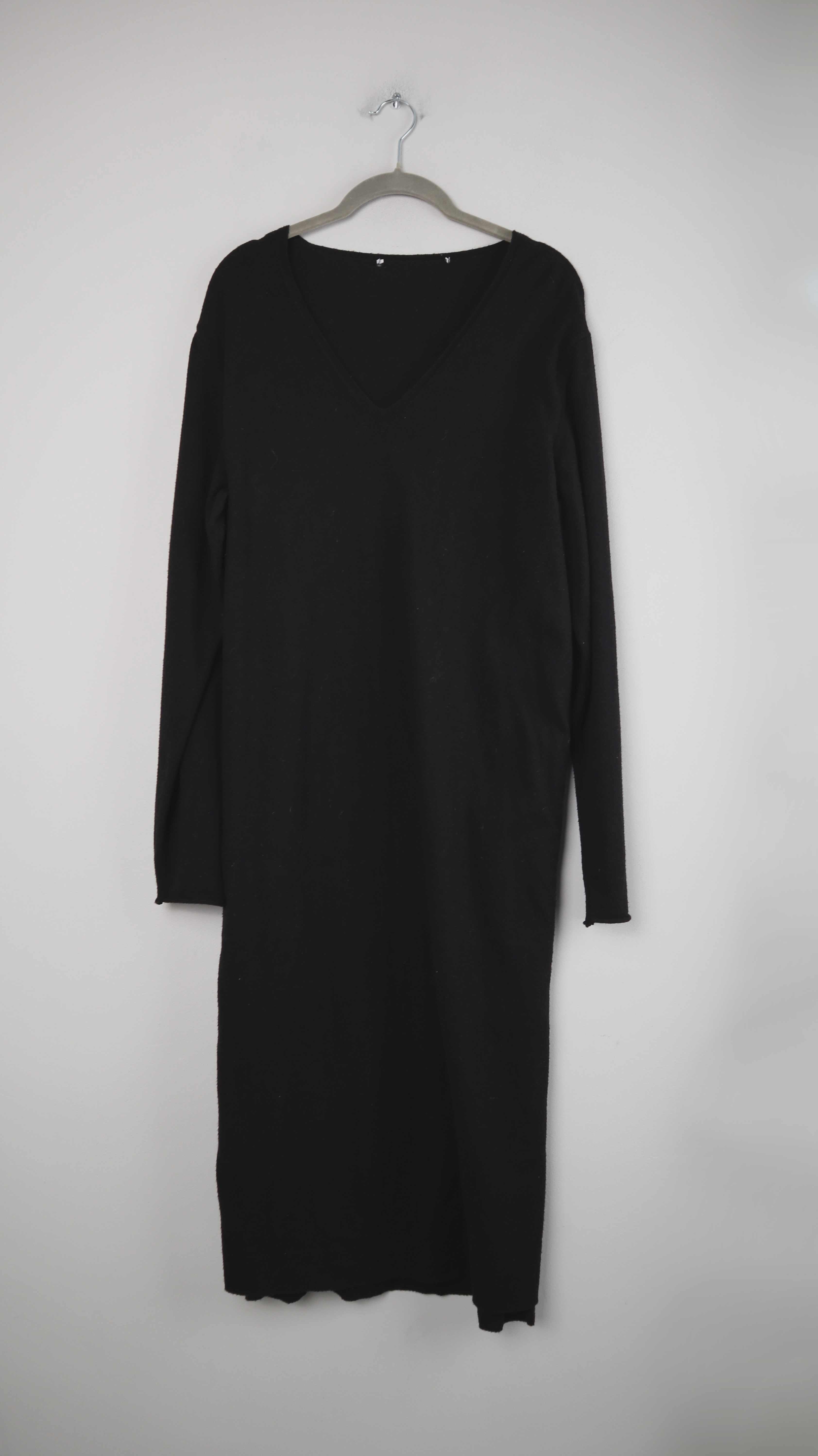 xox Kleid Lang Maxikleid schwarz Pullover XL einfarbig
