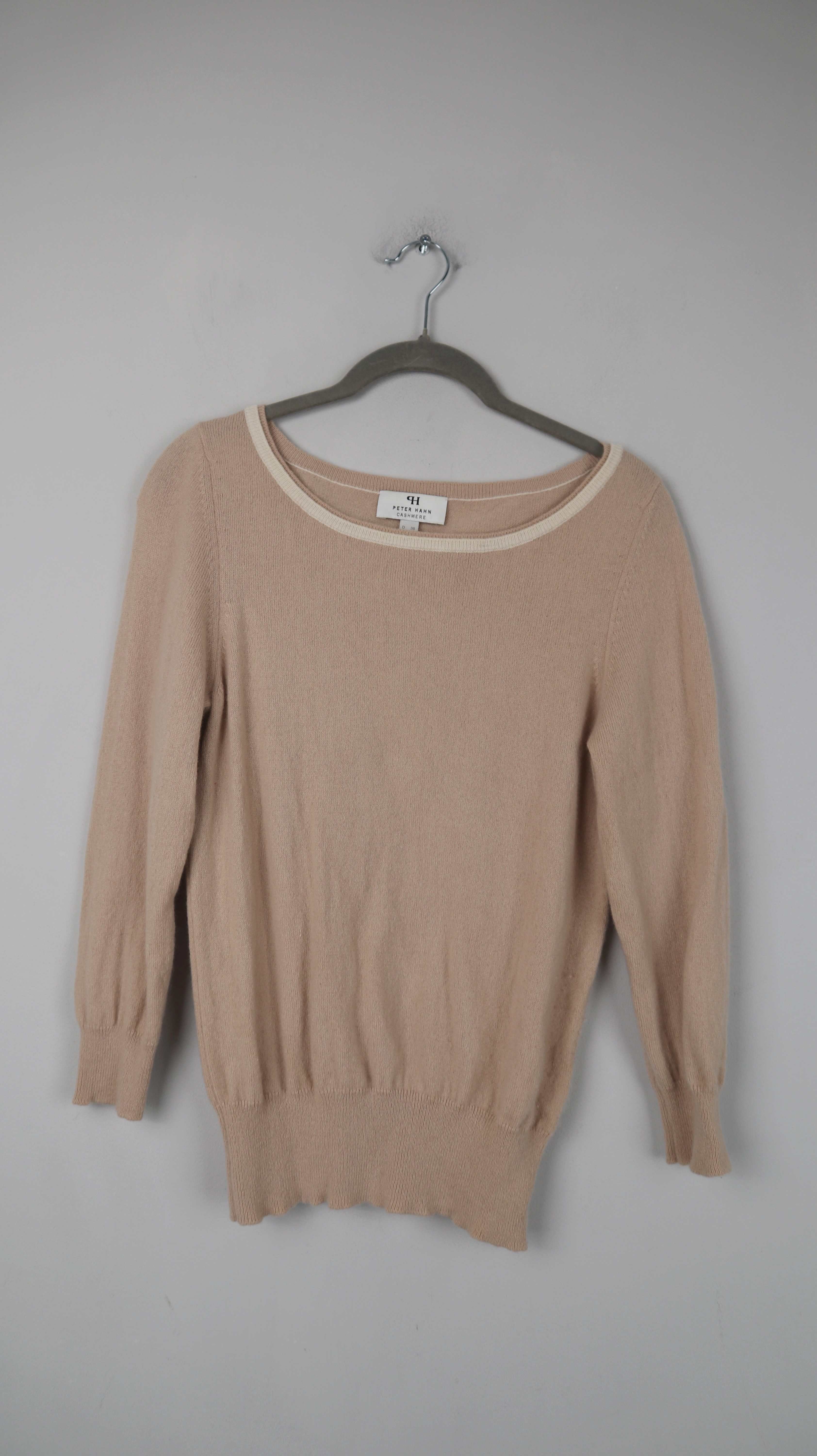 Peter Hahn Pullover Creme Beige 36 S Cashmere Wolle Wollpullover einfarbig