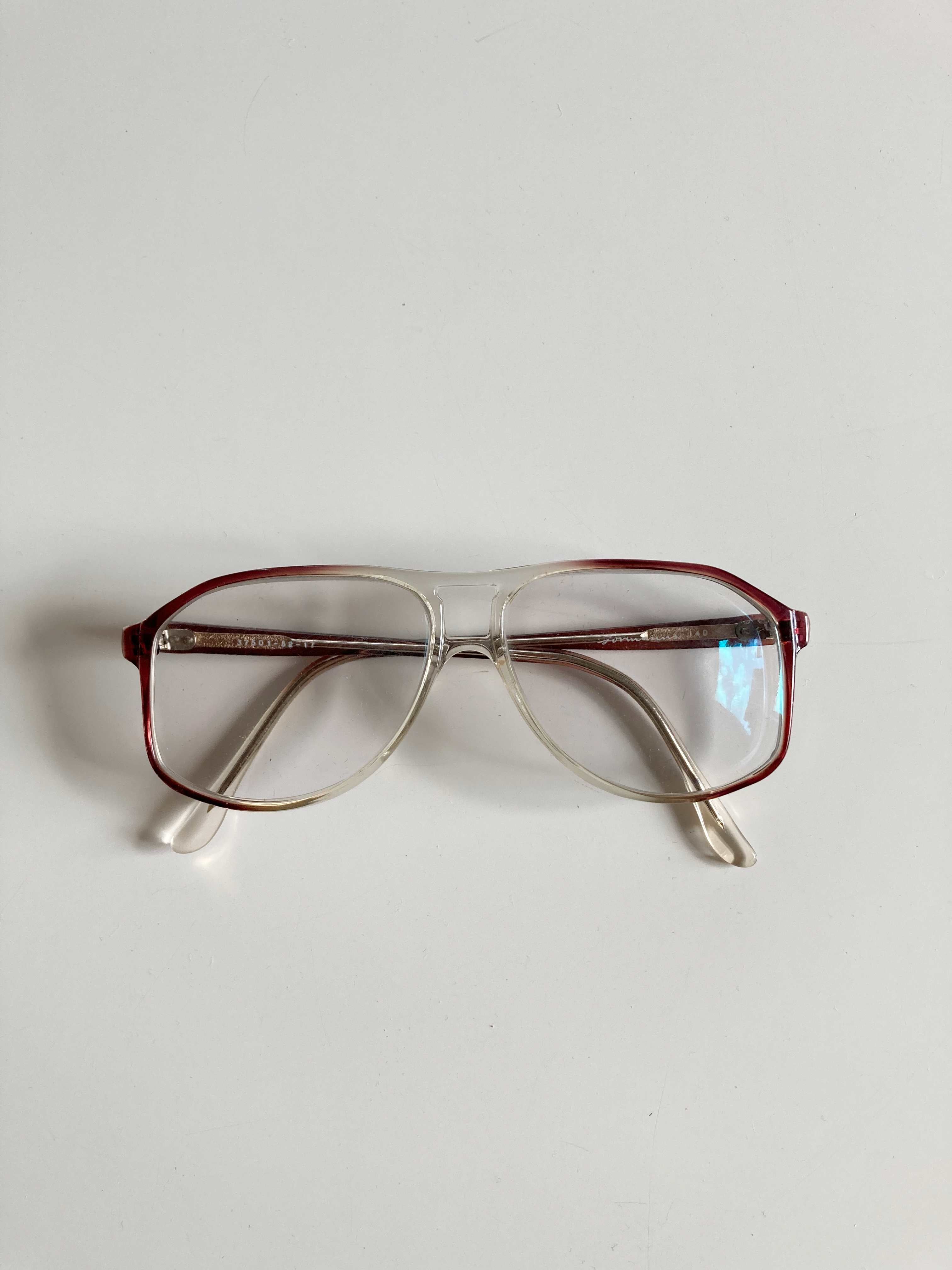 True Vintage Brille Fliegerbrille Braun Transparent Retro Space Age rundlich