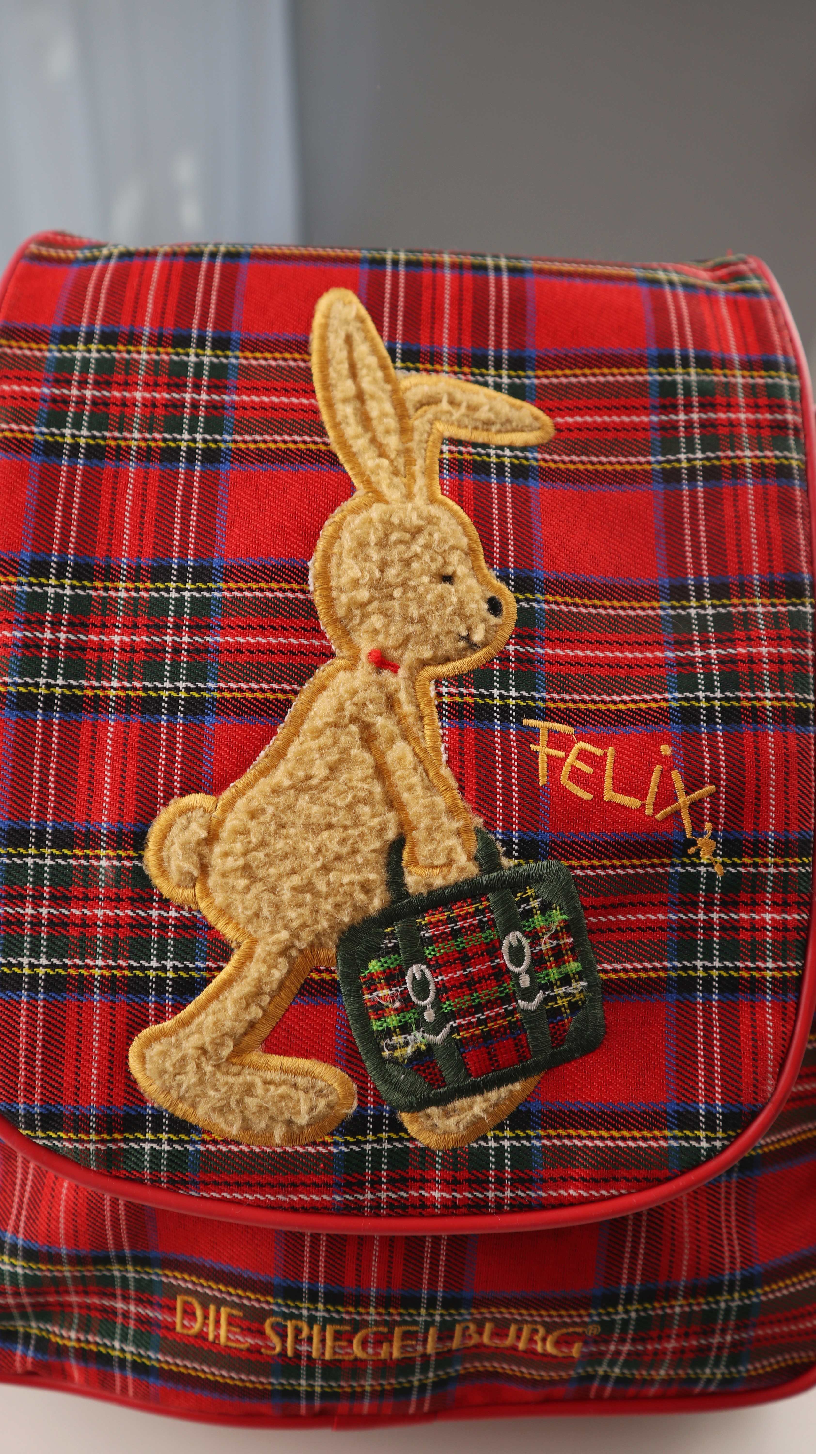 schlafsack felix spiegelburg Hase Felix Rucksack Rot Kinderrucksack Spiegelburg Kariert Tasche – Handpicked pieces