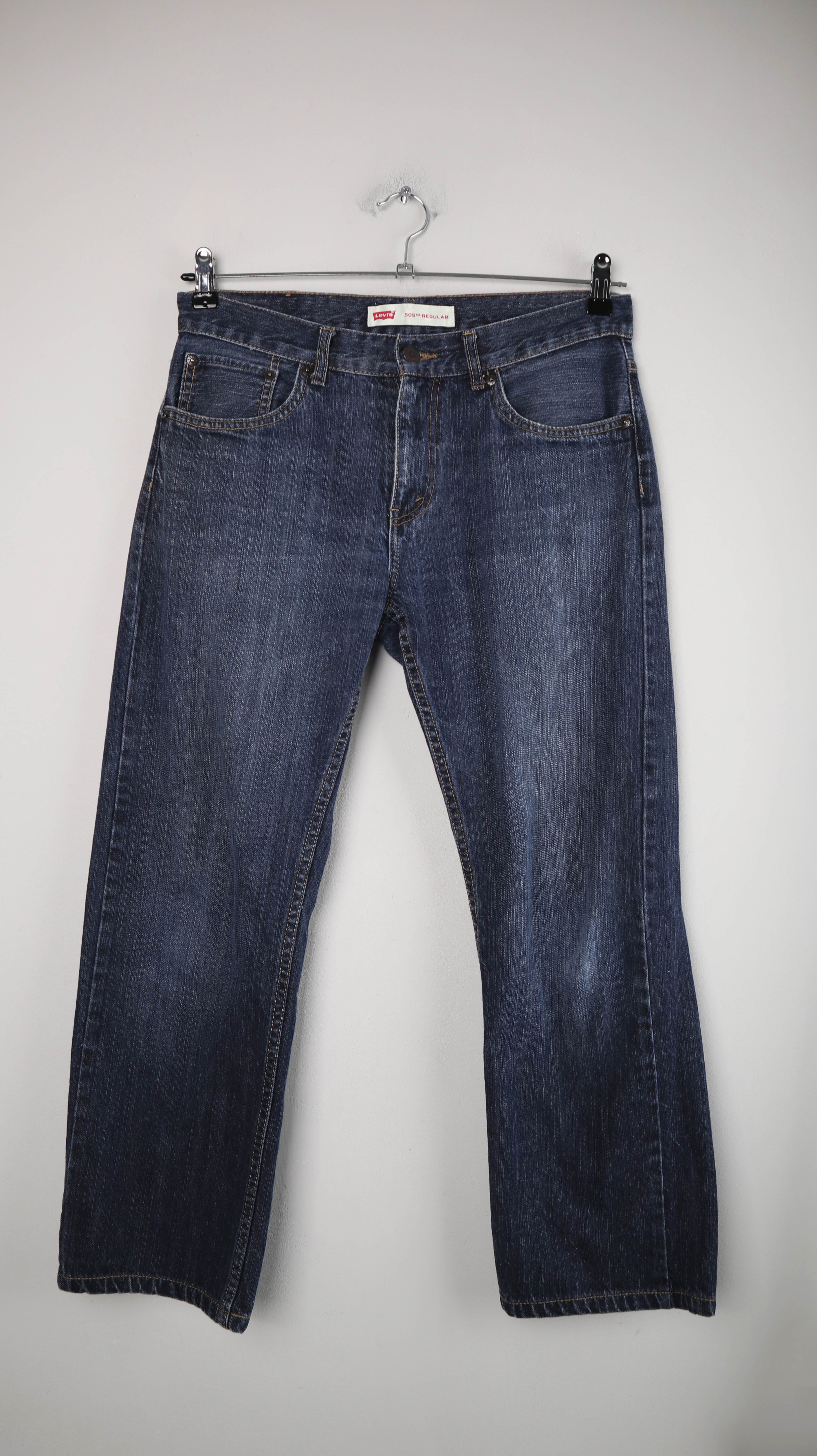 Levis 505 Regular Jeans Hose denim W29 L29 blau dunkleblau