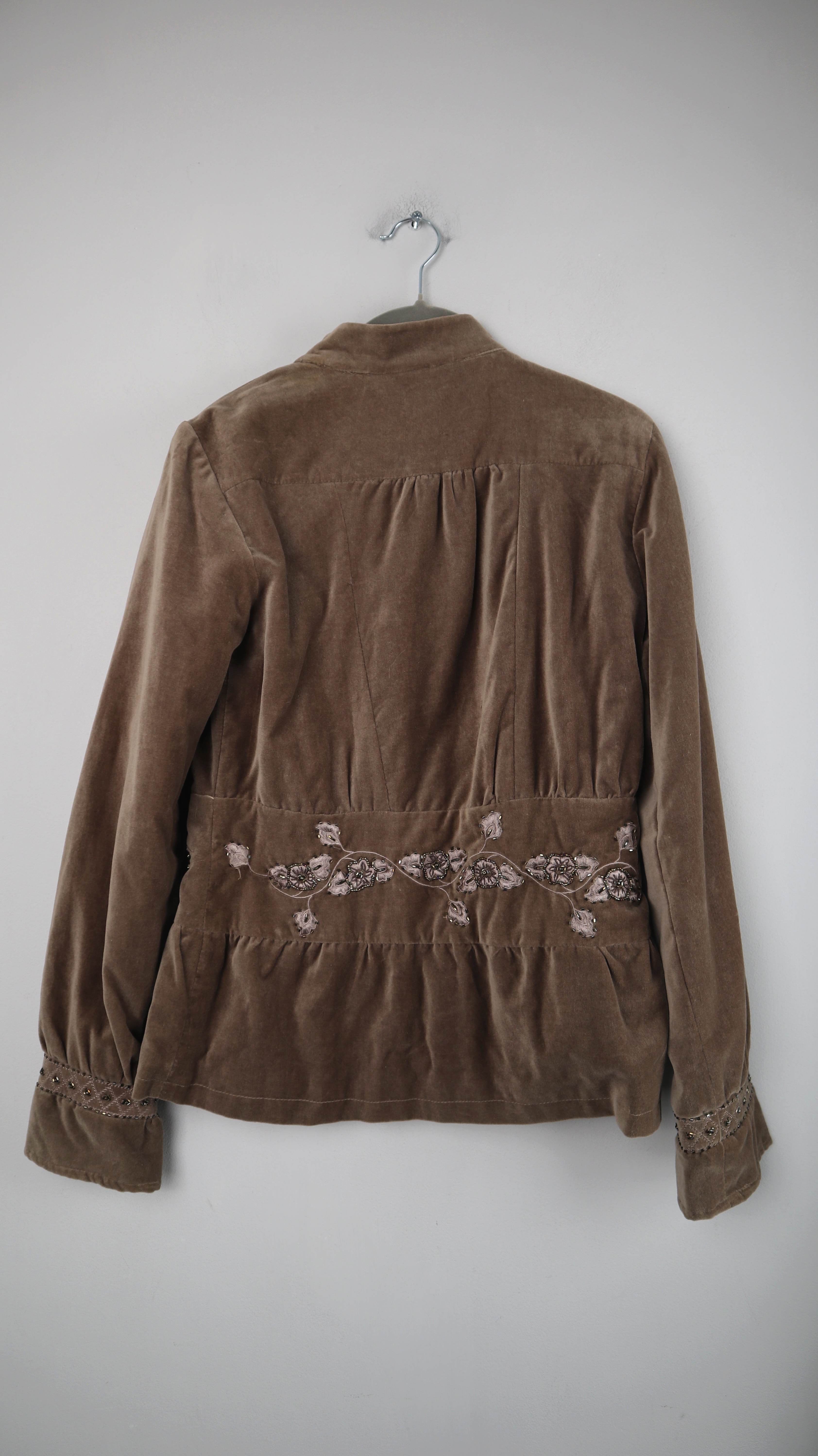 Goscha Vero Moda Blazer Braun 38 M Samt Samtblazer bestickt